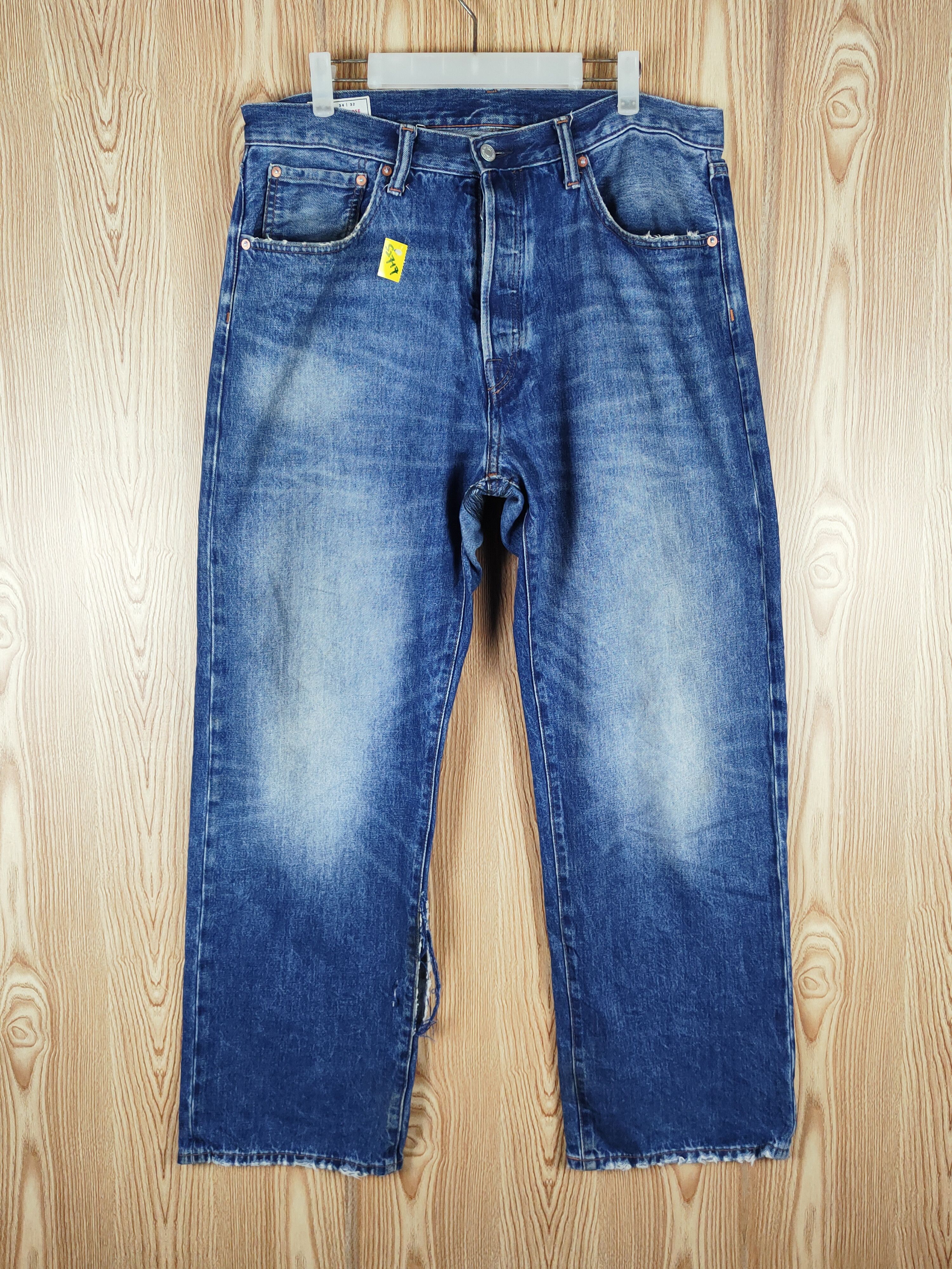 Gap 90' loose Gap Blue Distressed Ripped Jeans #S2717 Size US 34 / EU 50 - 1 Thumbnail