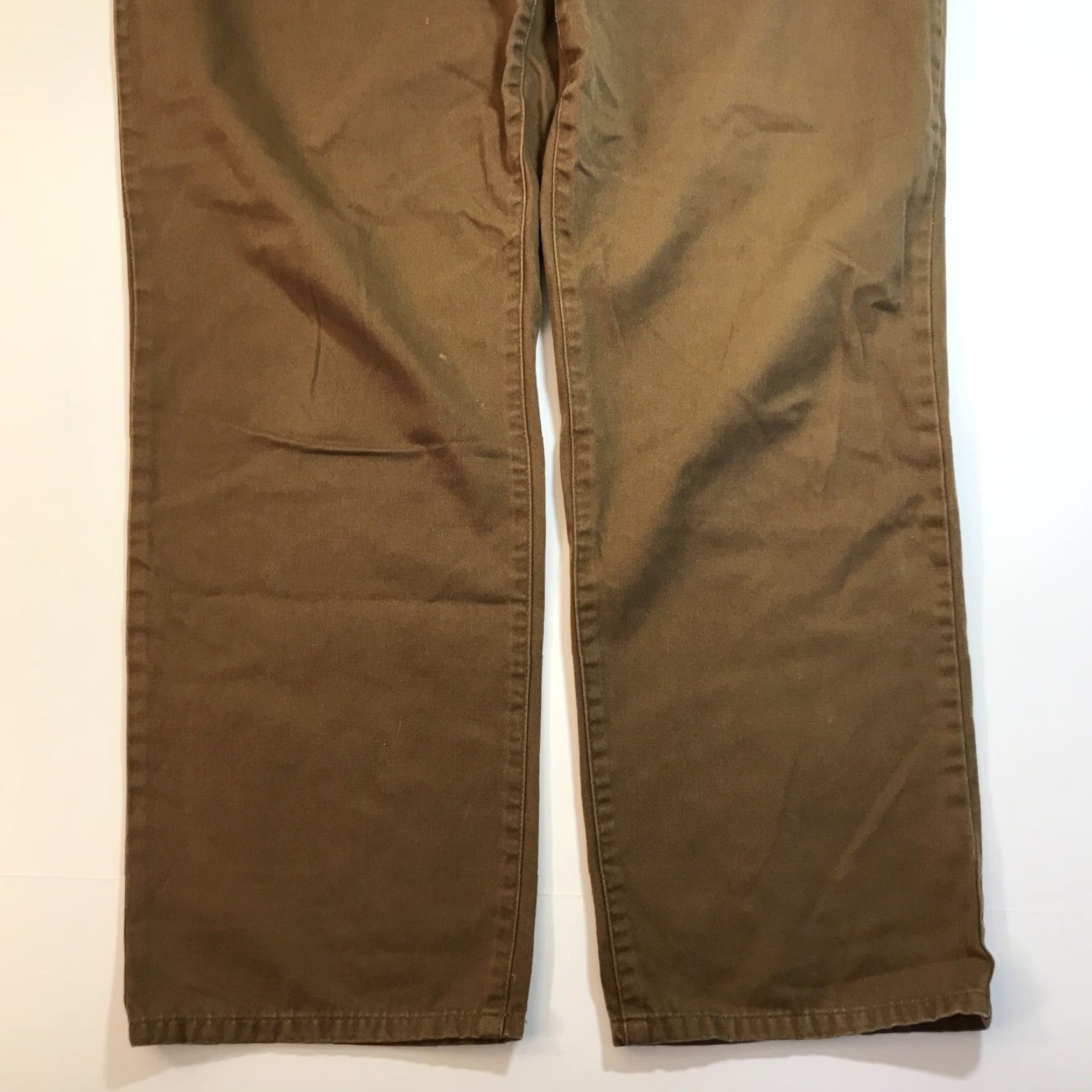 Ralph Lauren VINTAGE Ralph Lauren Jeans Chino Pants Women's Straight Leg 16 Khaki Brown Twill RRL Logo 32" Inseam - Casual Workwear Climate: Classic Designer Women Size 34" / US 12 / IT 48 - 5 Thumbnail