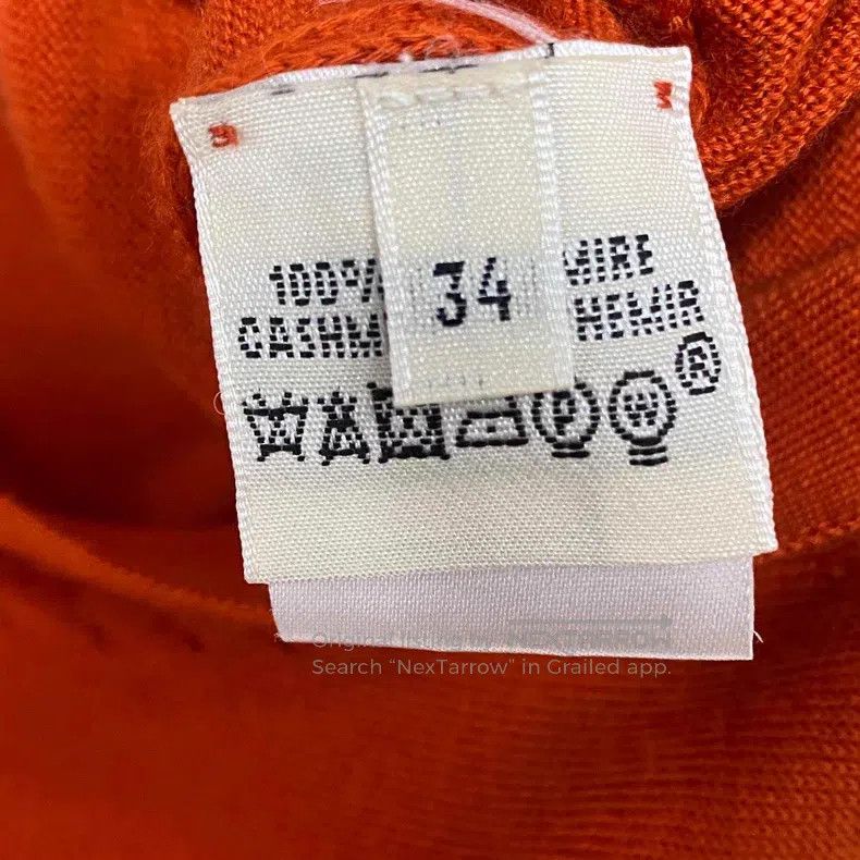 Hermes Hermes Orange Red Cashmere Cardigan Size XXS / US 00 / IT 34 - 6 Thumbnail