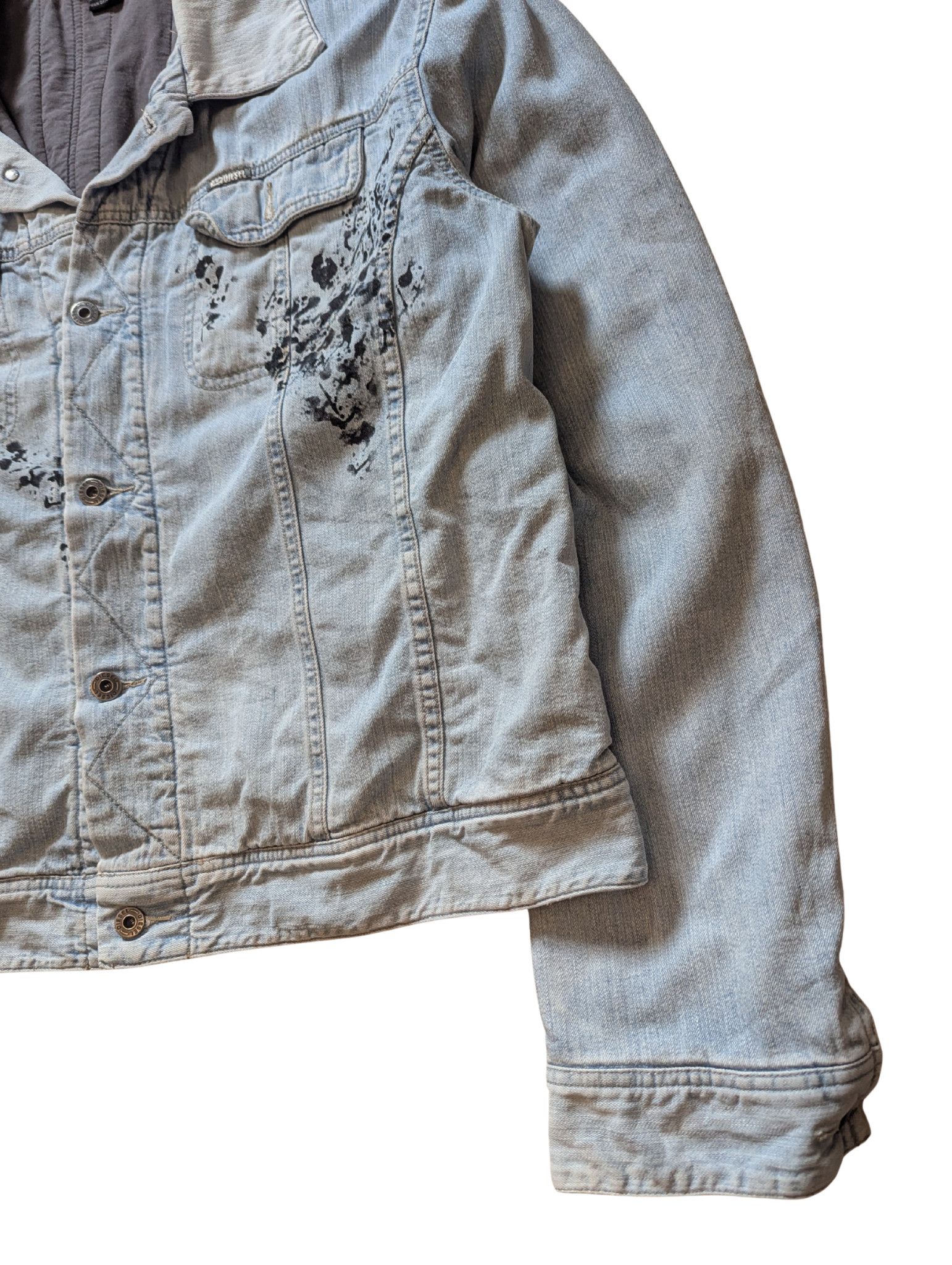 Diesel Vintage Diesel Denim Jacket Distressed Y2K Size US XXL / EU 58 / 5 - 8 Thumbnail