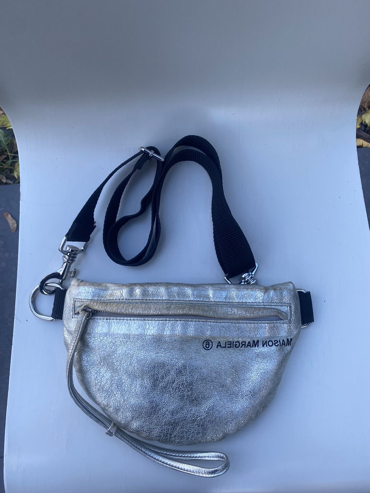 Maison Margiela MAISON MARGIELA TWO COMPARTMENT BUM BAG - SILVER Size ONE SIZE - 10 Thumbnail