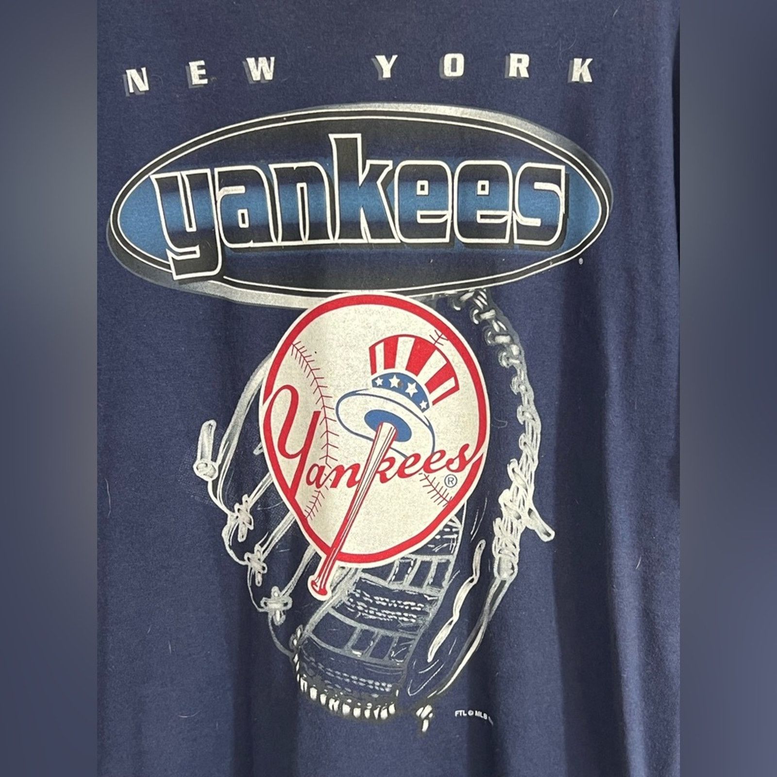 MLB Vintage 90’s NY Yankees Single Stitch Graphic Shirt USA Made Size US XL / EU 56 / 4 - 2 Thumbnail
