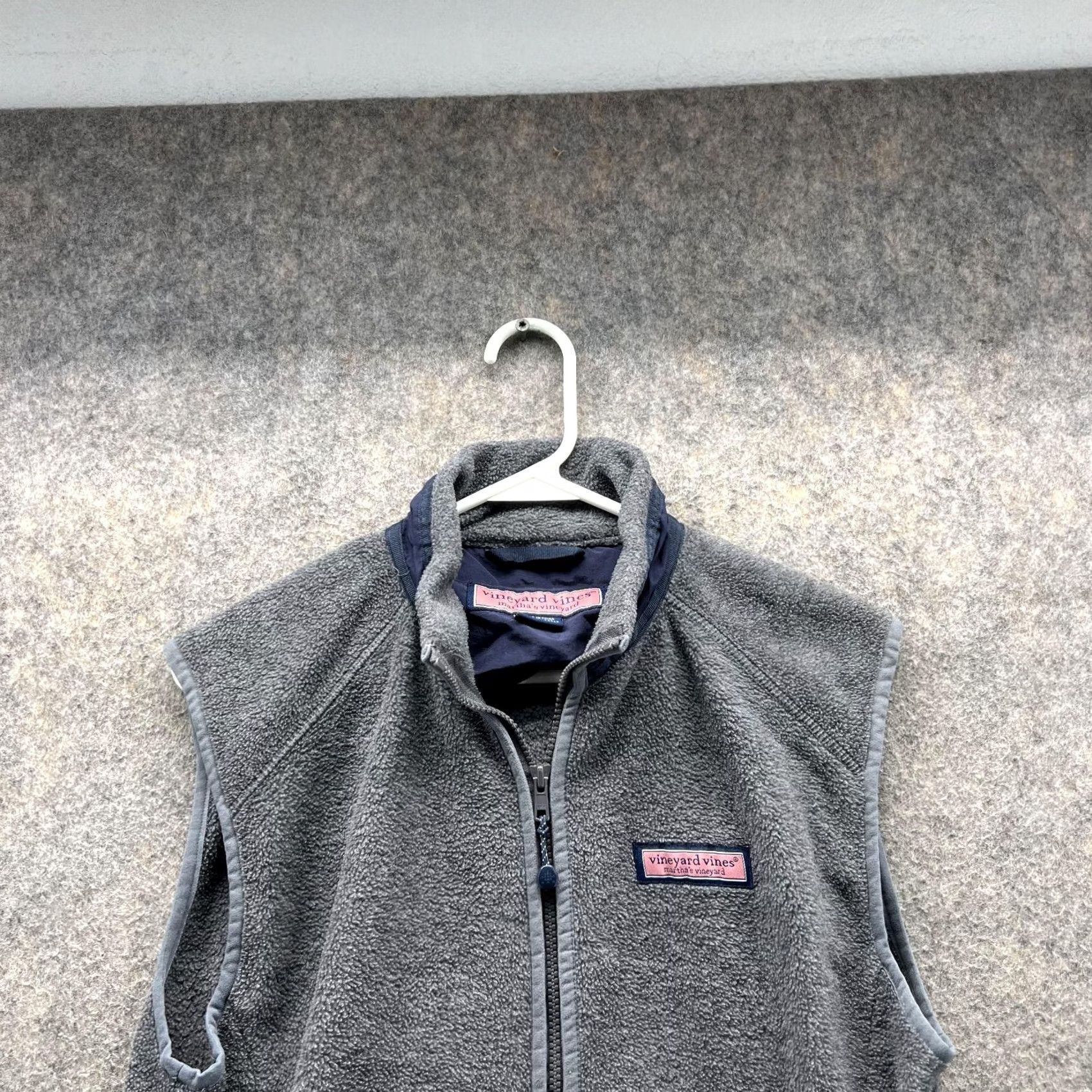 Vineyard Vines Vineyard Vines Women XS Gray Full Zip Fleece Jacket Sleeveless Sweater Size XS / US 0-2 / IT 36-38 - 2 Thumbnail