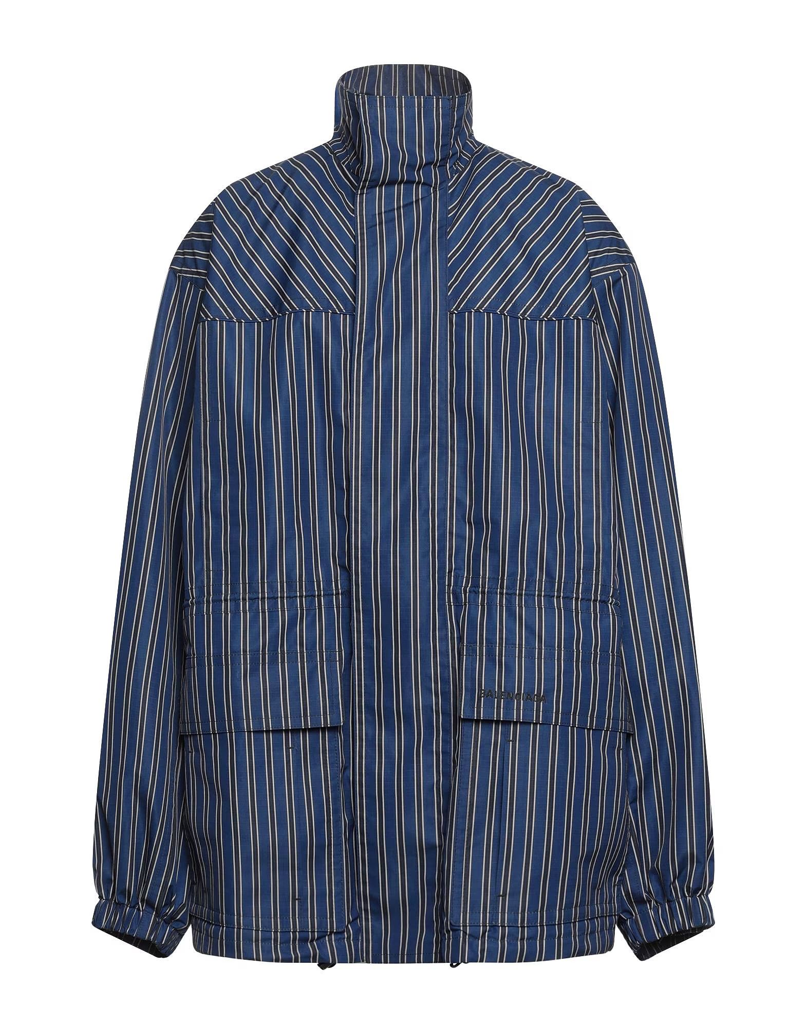 Balenciaga o1tko11224 Oversized Stripe Padded Jacket in Multicolor Size US XS / EU 42 / 0 - 1 Thumbnail