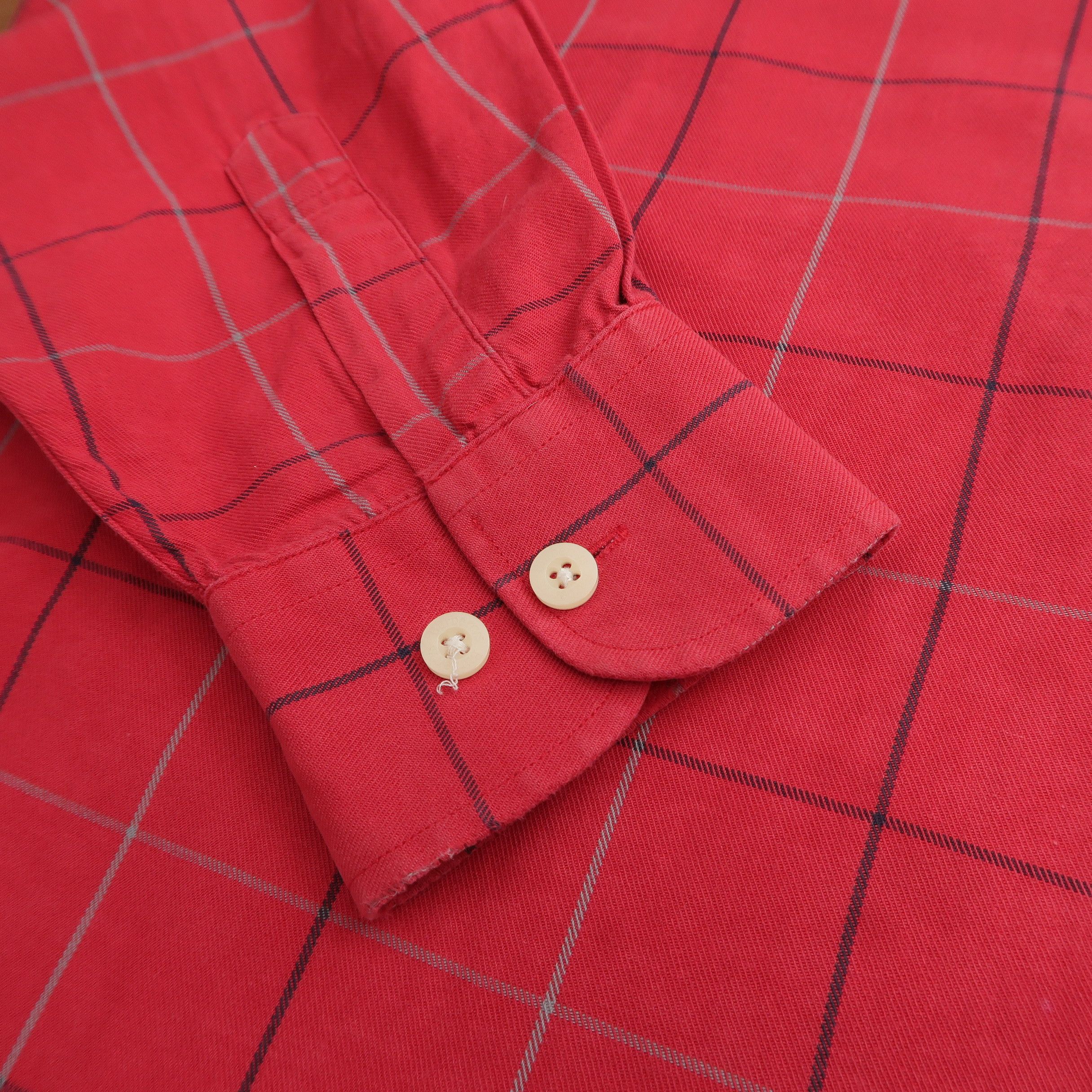 Burberry Vintage 90s Burberry Nova Check Old Red Shirt Size US L / EU 52-54 / 3 - 10 Thumbnail