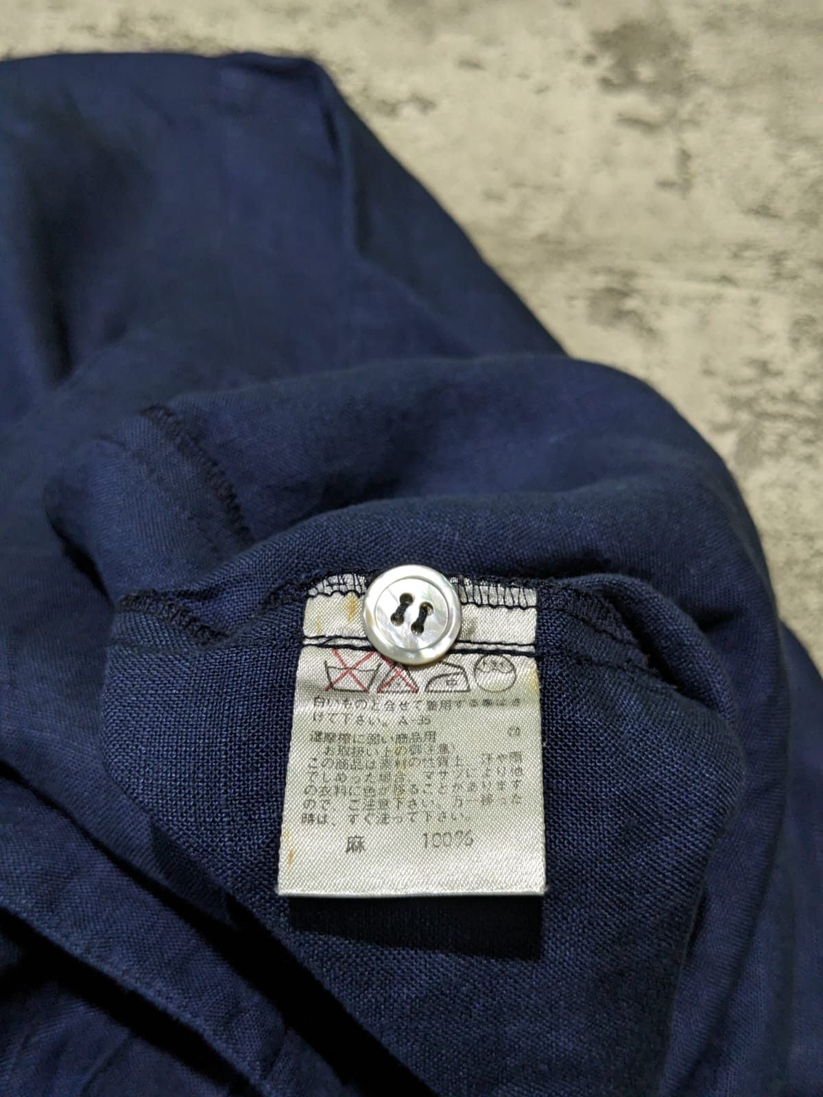 Issey Miyake 80s Issey Miyake Open Colar Linen Shirt Fit S-M Size US S / EU 44-46 / 1 - 4 Thumbnail