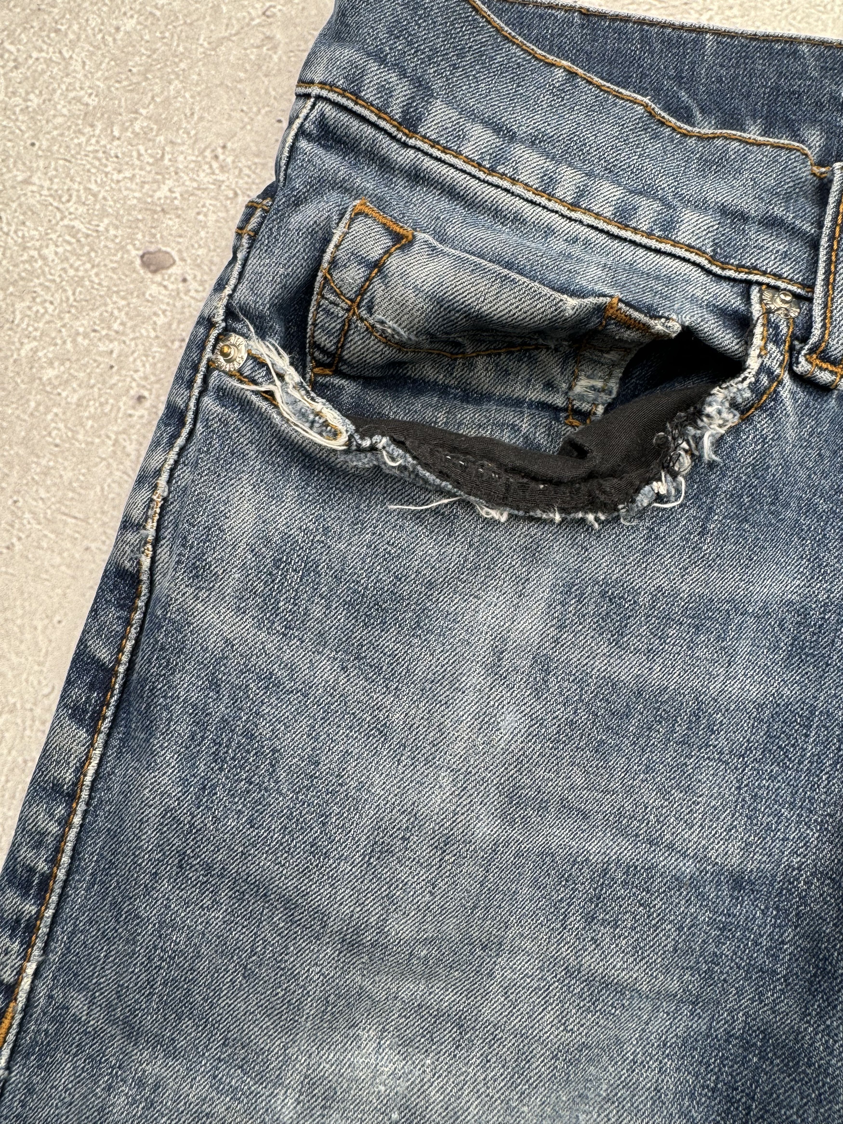 Dirk Bikkembergs × Japanese Brand × Vintage Dirk Bikkembergs Vintage Ripped Jeans Size US 30 / EU 46 - 4 Thumbnail