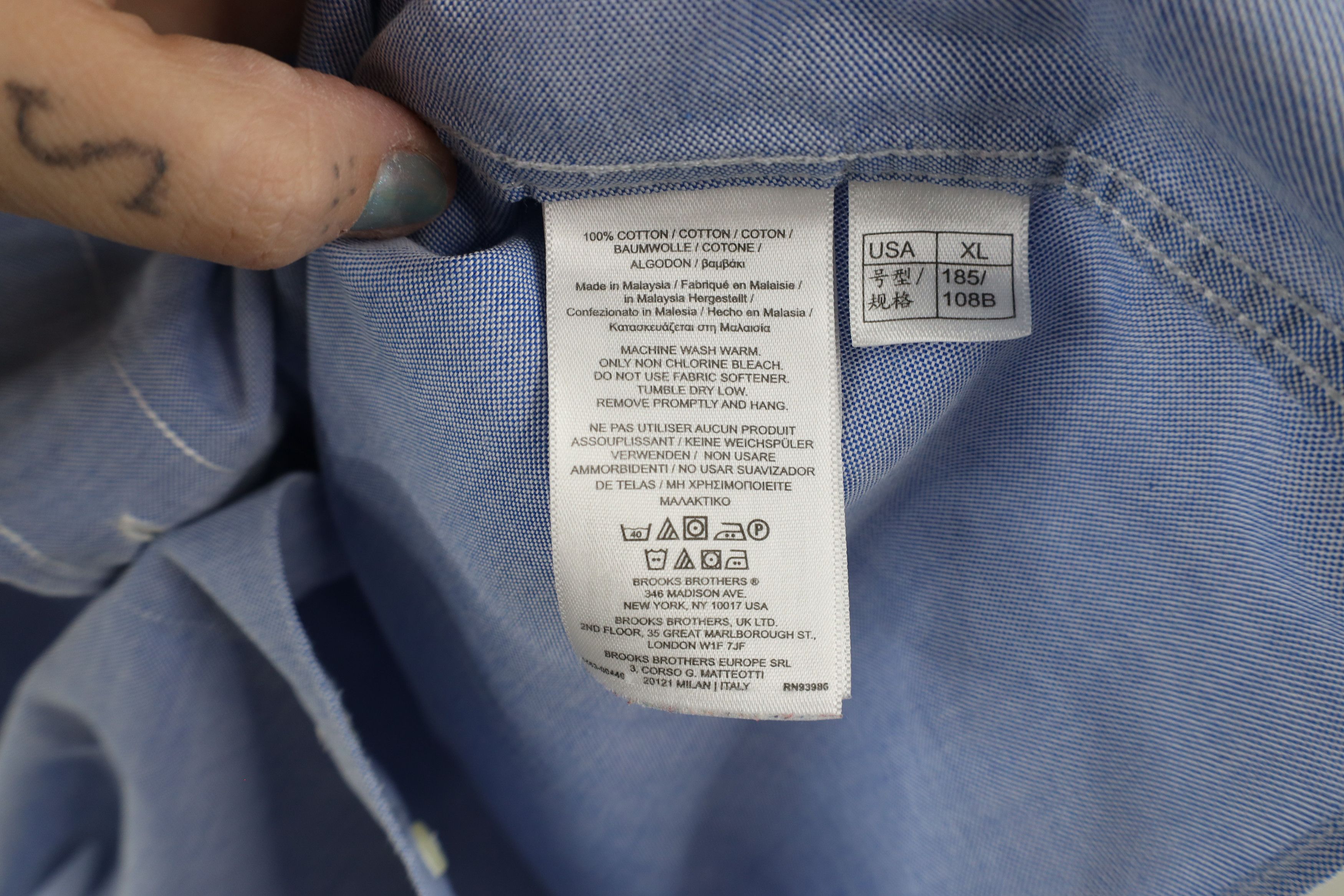 Brooks Brothers × Vintage Vintage 90s Brooks Brothers Cotton Button Down Shirt Size US XL / EU 56 / 4 - 11 Thumbnail