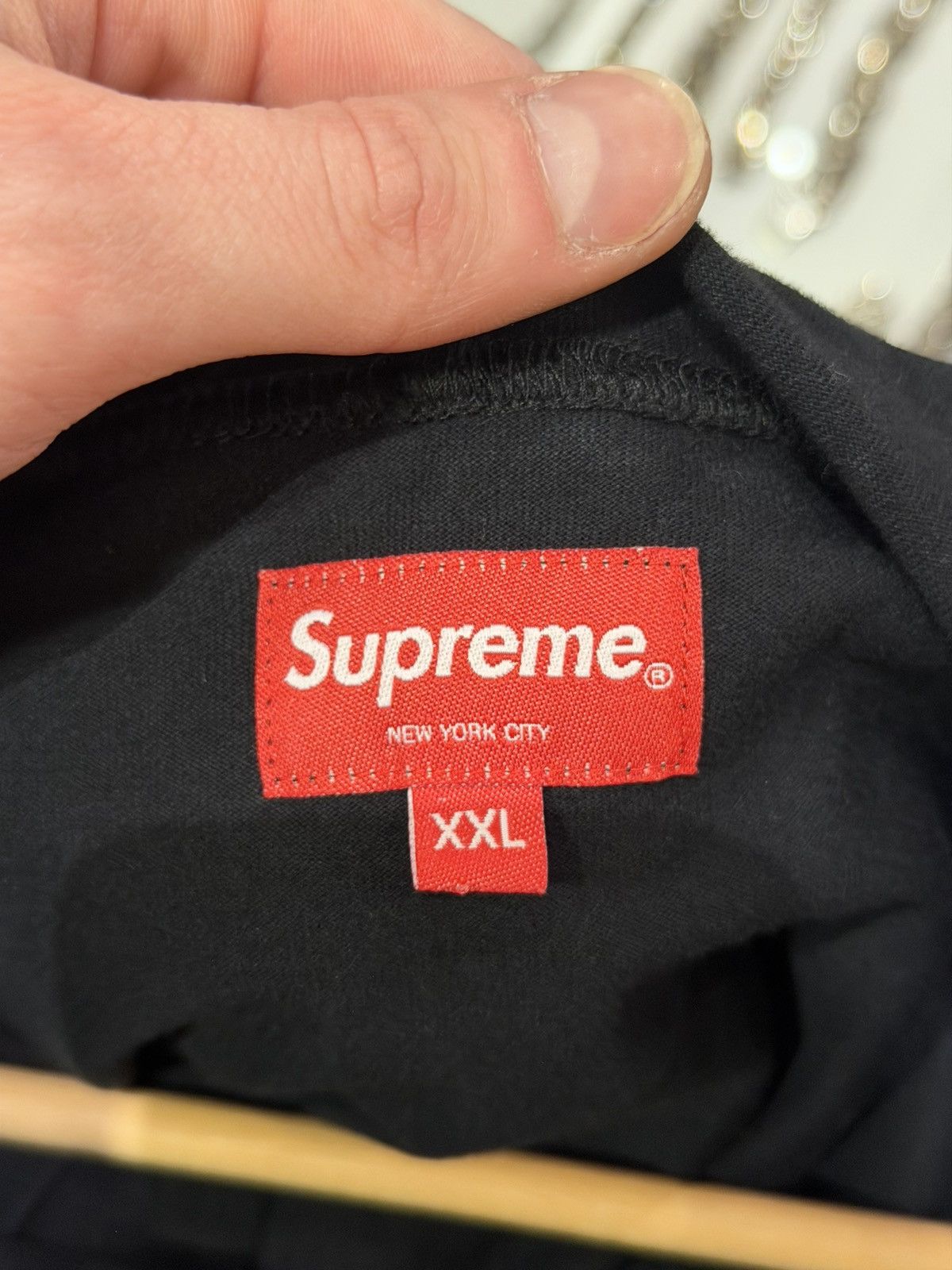 Supreme Supreme Layered Hooded LS Shirt - Grey/Black Size US XXL / EU 58 / 5 - 3 Thumbnail