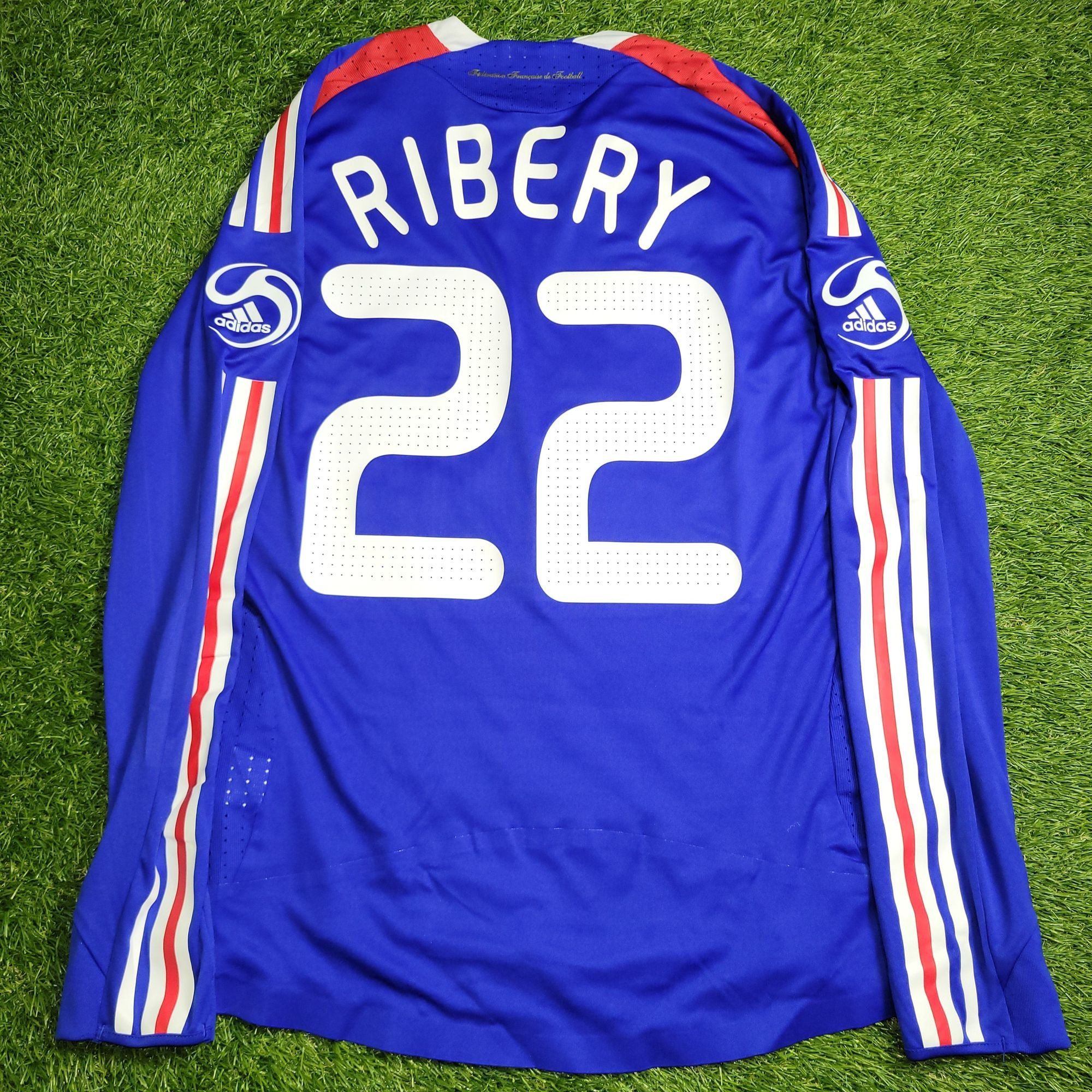 Adidas Ribery France 2008 Player Issue Long Sleeve Soccer Jersey M Size US M / EU 48-50 / 2 - 2 Thumbnail