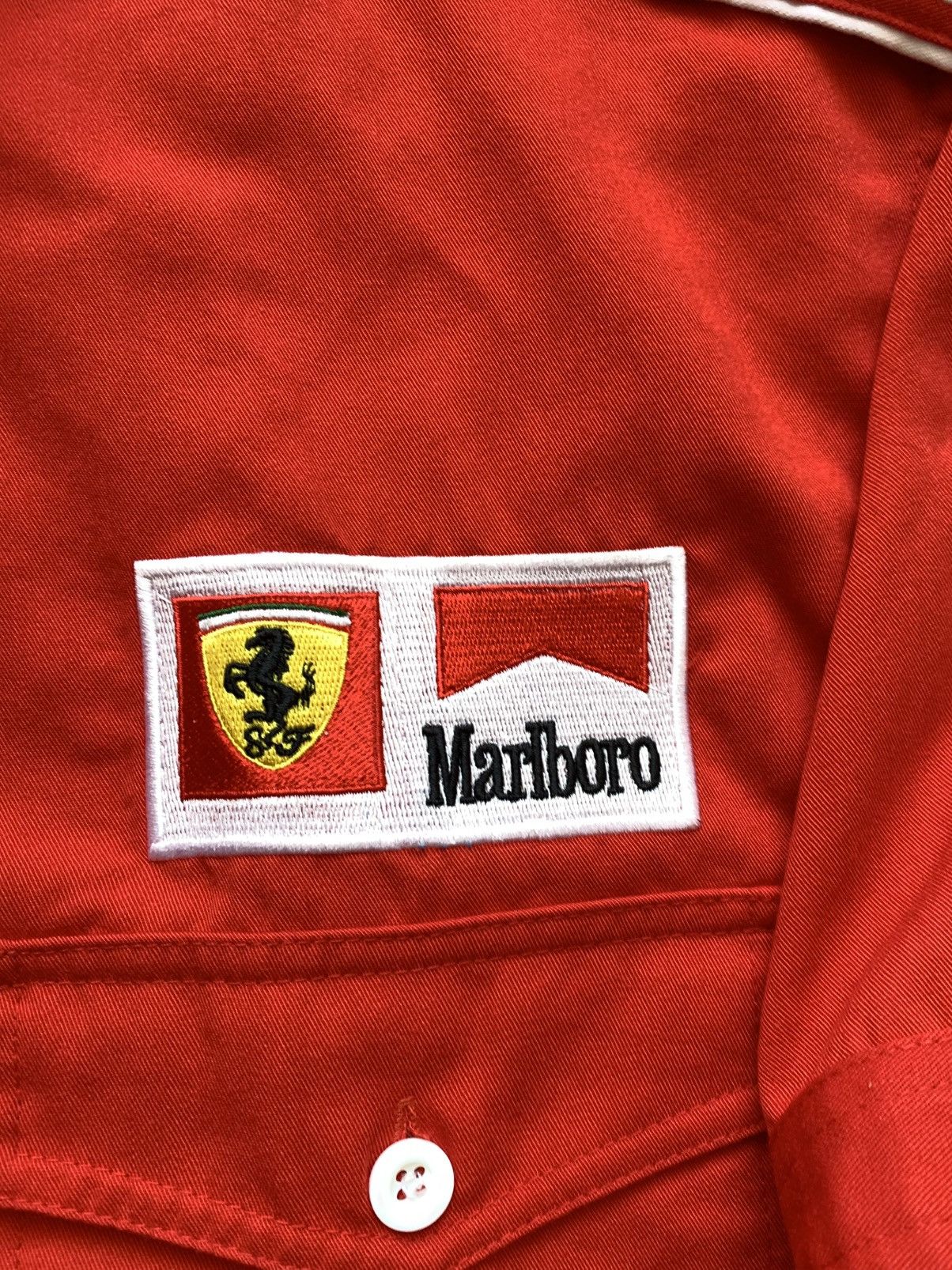 Ferrari 🔥VINTAGE 90s FERRARI F1 RACING TEAM MARLBORO SHIRT BUTTOP UP Size US XXL / EU 58 / 5 - 8 Thumbnail