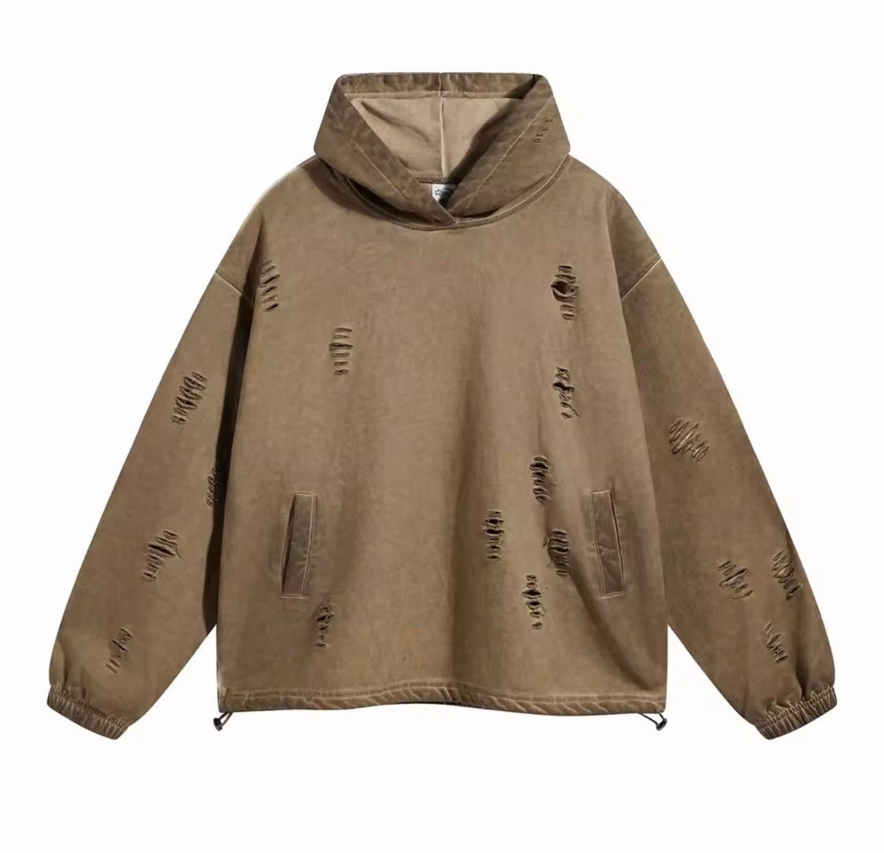 Oversize Washed Y2k Ripped Holes Hoodie Sweatshirt