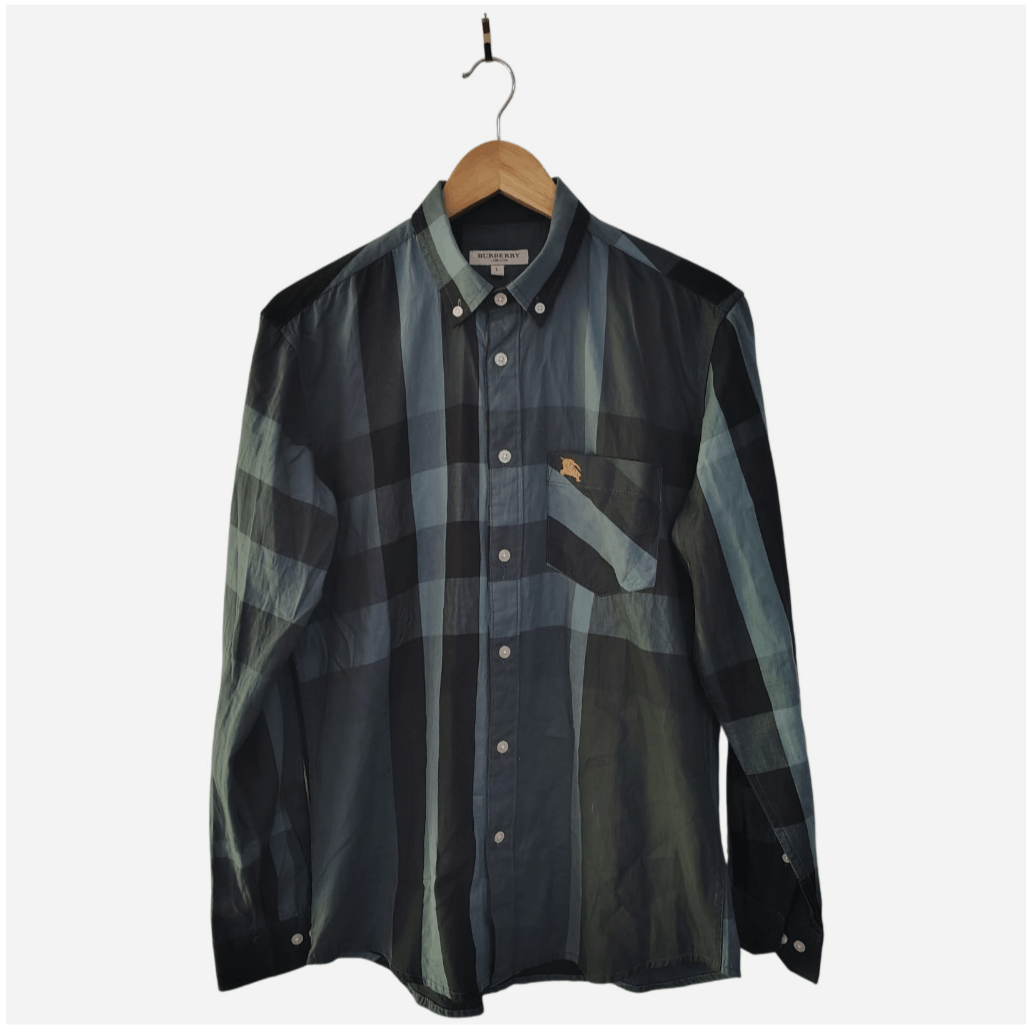 Burberry Burberry Navy Monogram Button Up Size US M / EU 48-50 / 2 - 1 Thumbnail