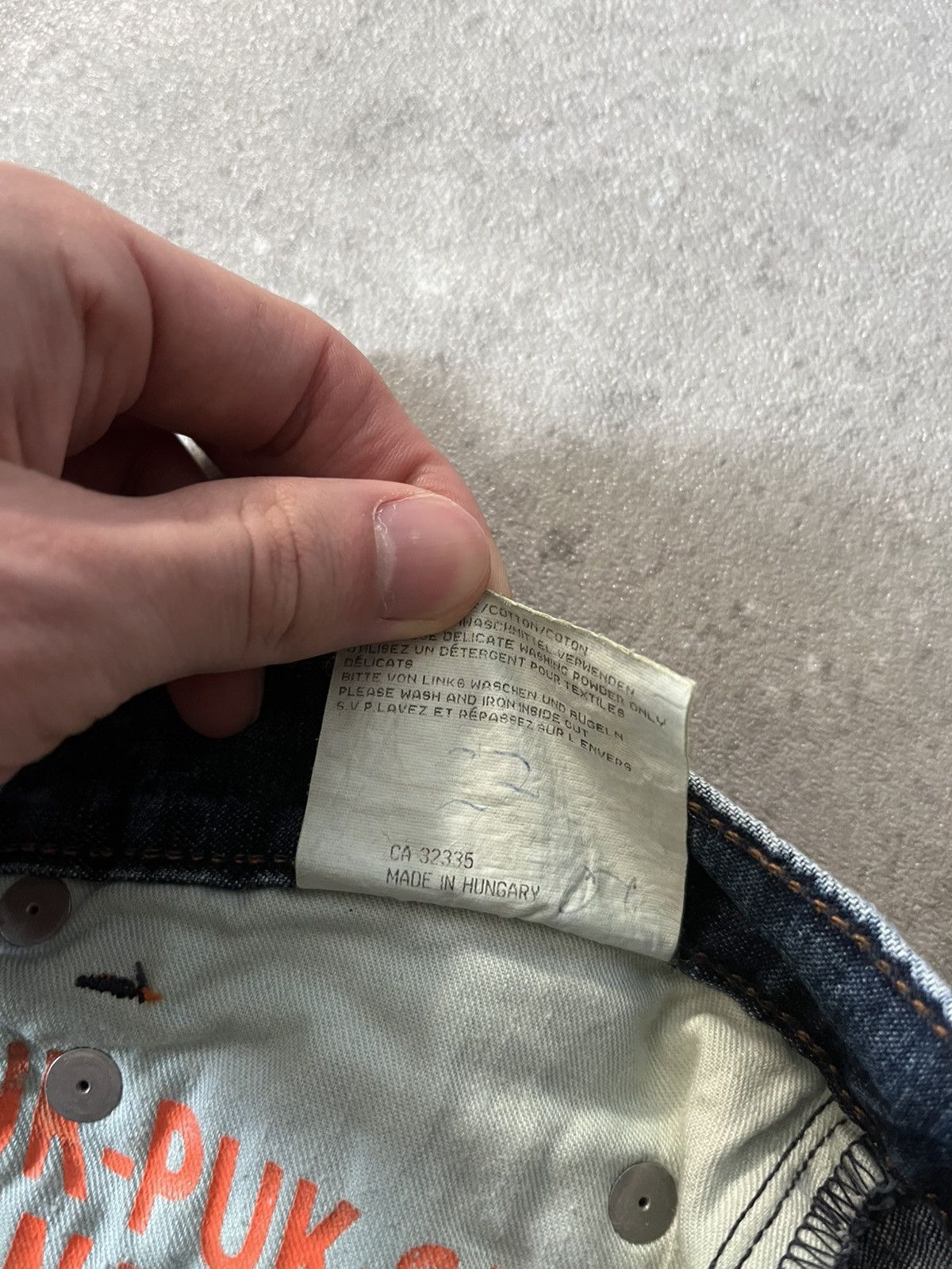 Walter Van Beirendonck Vintage Walter Van Beirendonck scratch flared navy jeans Size US 33 - 17 Thumbnail