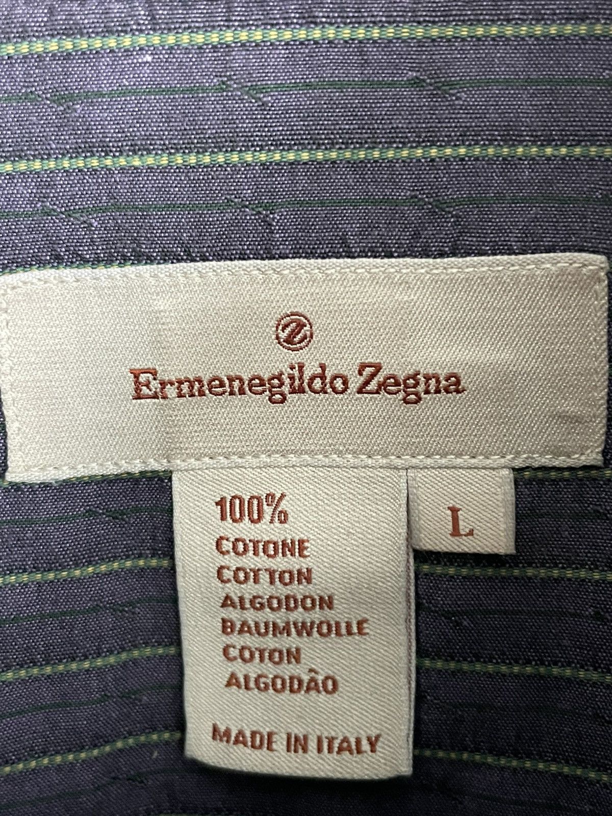 Ermenegildo Zegna Vintage Ermenegildo Zegna Shirt Button Up 90’s Luxury RARE Size US L / EU 52-54 / 3 - 7 Thumbnail