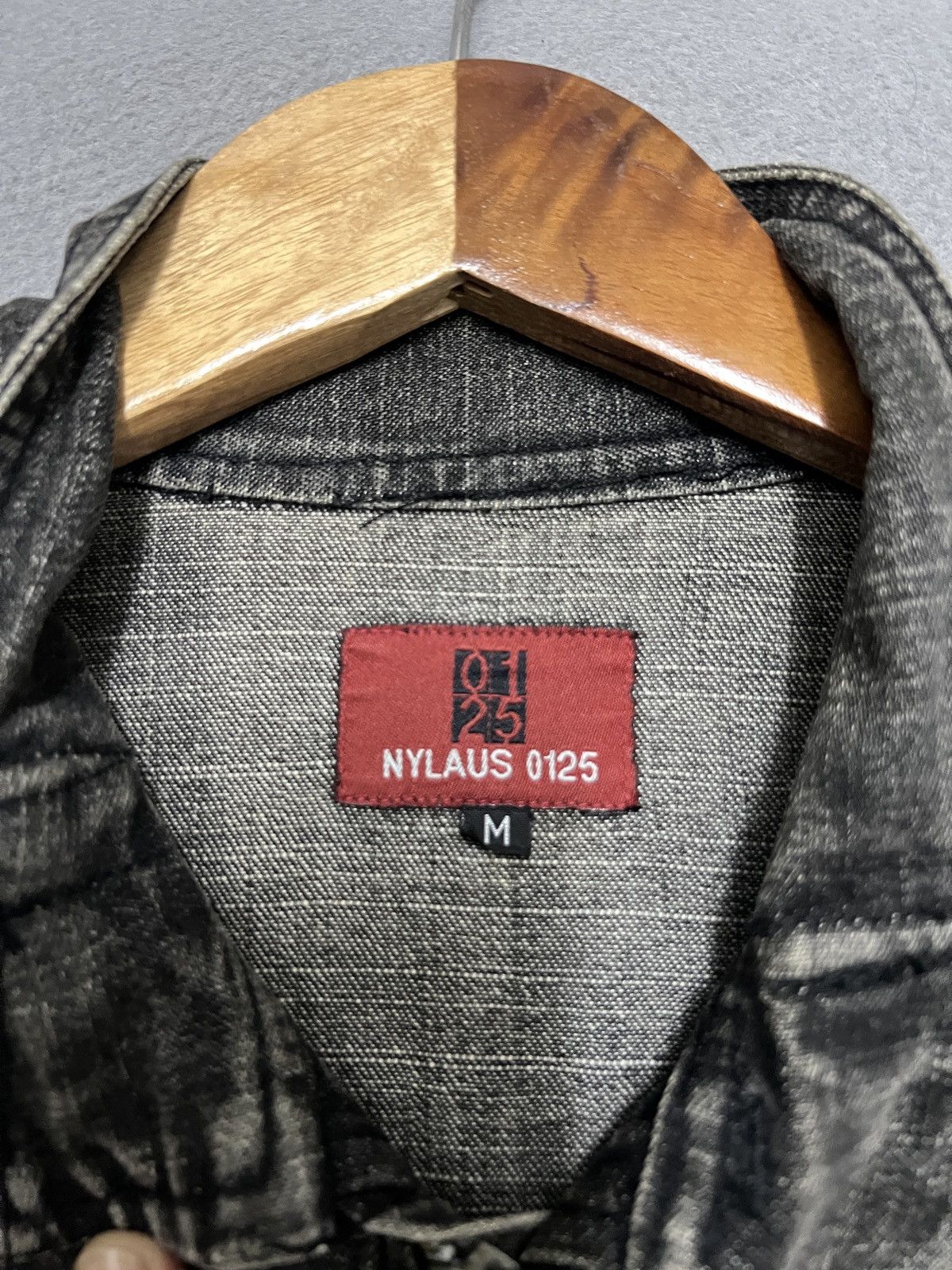 Japanese Brand 632.Vintage NYLAUS faded black denim Jacket Size US M / EU 48-50 / 2 - 4 Thumbnail