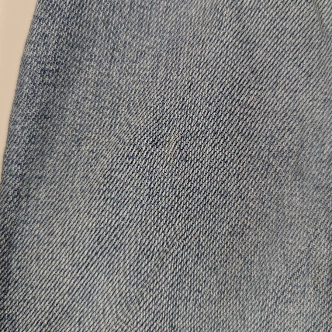 RE/DONE RE/DONE 90s High Rise Ankle Crop Distressed Button Fly Jeans Size 29" - 3 Thumbnail