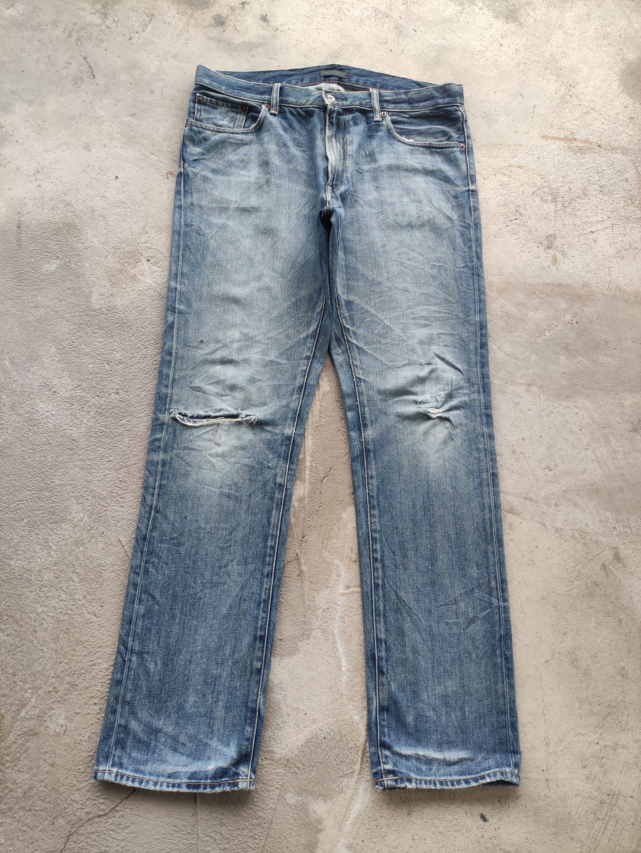 Japanese Brand Vintage Japanese Jean Distressed Faded Denim Waist 38 Size US 38 / EU 54 - 1 Thumbnail