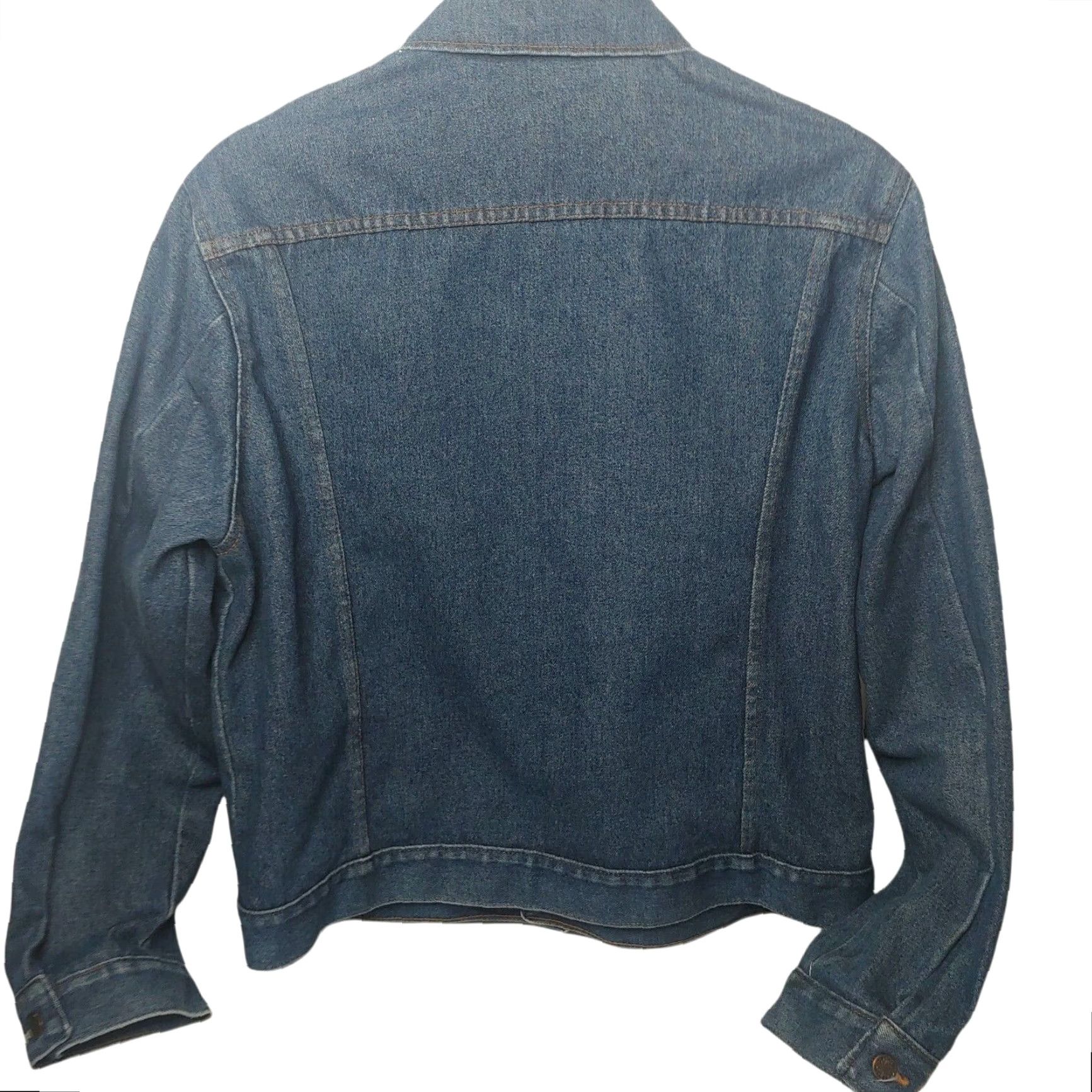 JCPenney VINTAGE JC Penney Denim Jacket Men XL Dark Blue Western Trucker Ranch Workwear Pockets Size US 36 / EU 52 - 3 Thumbnail