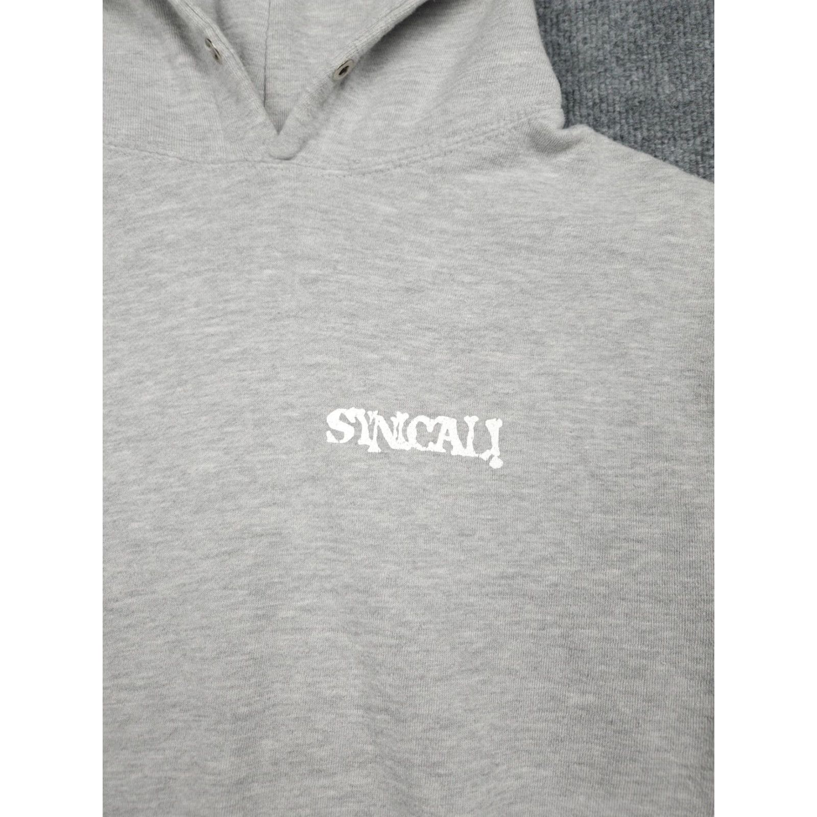 Vintage SYNICAL Hoodie Sweatshirt Men 2XL Gray Spellout Graphic Star NO DRAWSTRING Pullover Cotton Long Sleeve Knit Shirt Adults Mens Size US XXL / EU 58 / 5 - 5 Thumbnail