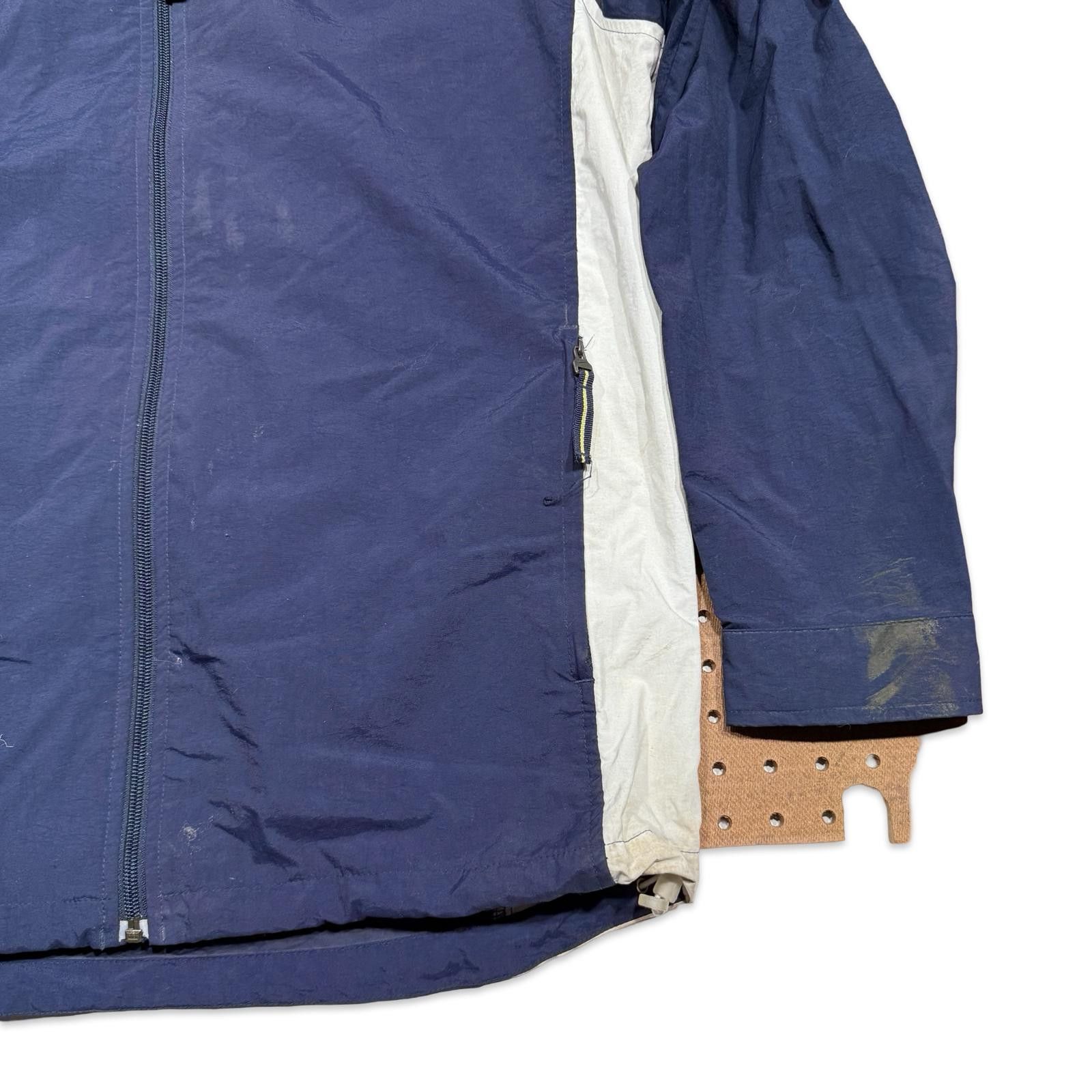 Nike Nike Men's Y2K Navy and Lime Green Windbreaker Jacket Size US L / EU 52-54 / 3 - 3 Thumbnail