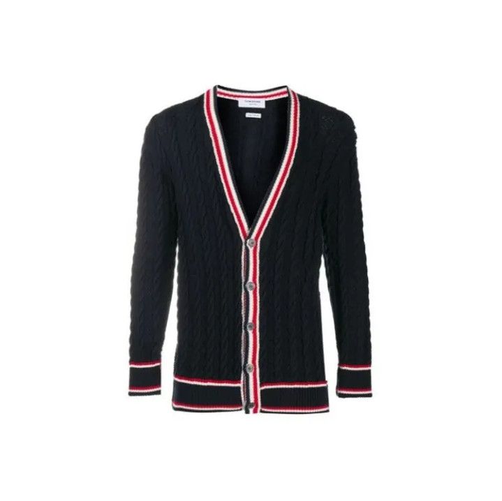 Thom Browne Thom Browne V-Neck Knitwear with Stripes Size US M / EU 48-50 / 2 - 1 Thumbnail