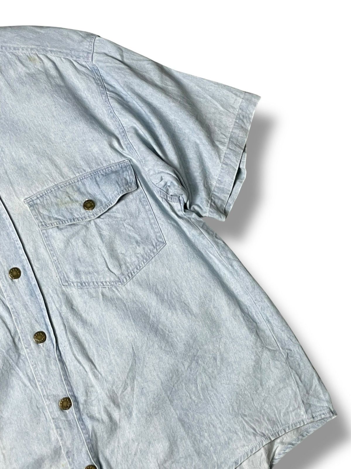 Japanese Brand × Vintage Authentic Mandoc Street Denim Button Up Shirts (82) Size US M / EU 48-50 / 2 - 3 Thumbnail