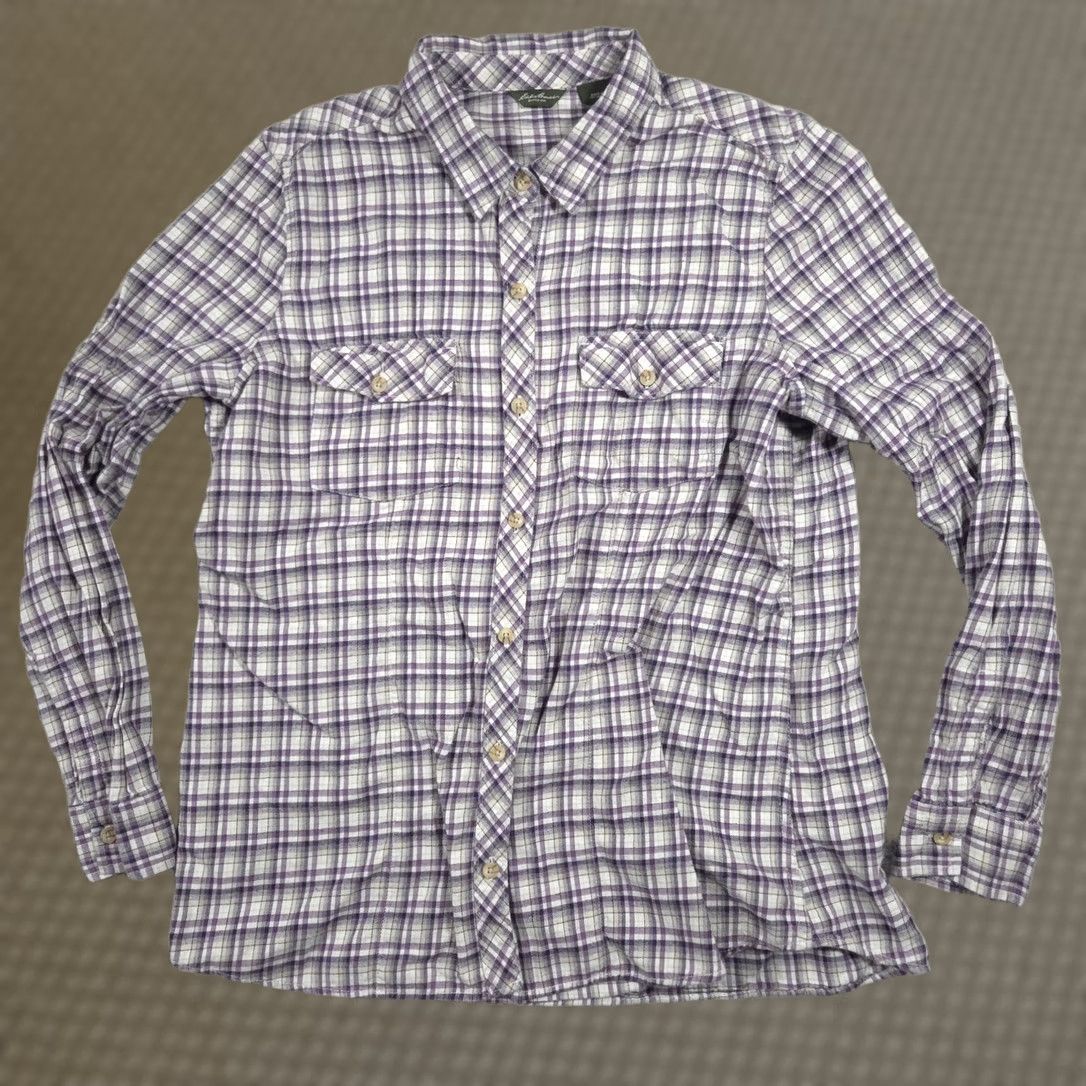Eddie Bauer VINTAGE Eddie Bauer Shirt Womens XL Purple Plaid Button Front Long Sleeve Casual Outdoor Size XL / US 12-14 / IT 48-50 - 1 Thumbnail