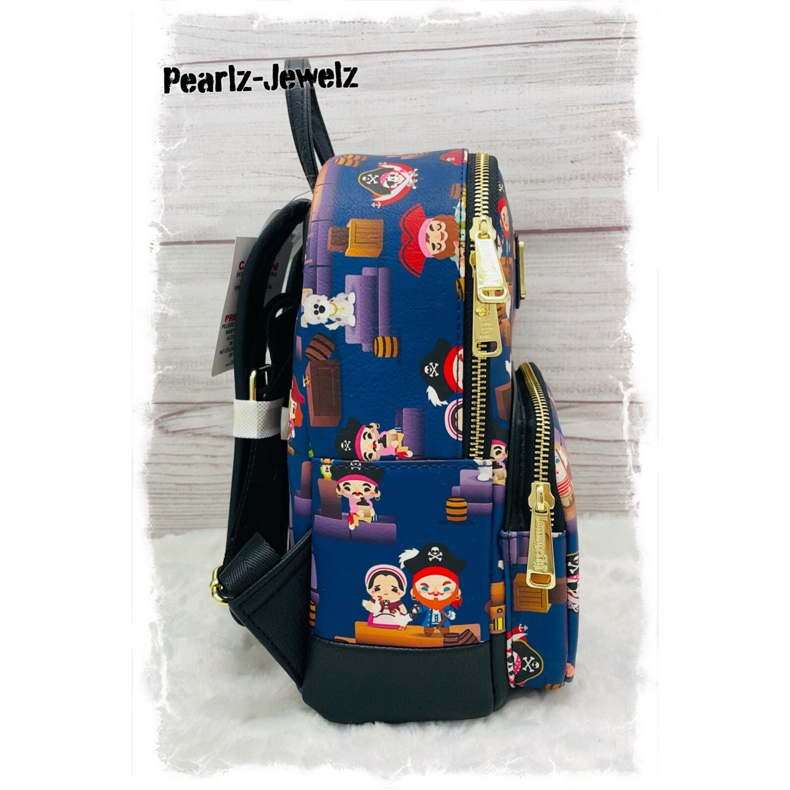 Disney Loungefly Disney Parks Pirates of the Caribbean Chibi AOP Mi Size ONE SIZE - 2 Thumbnail