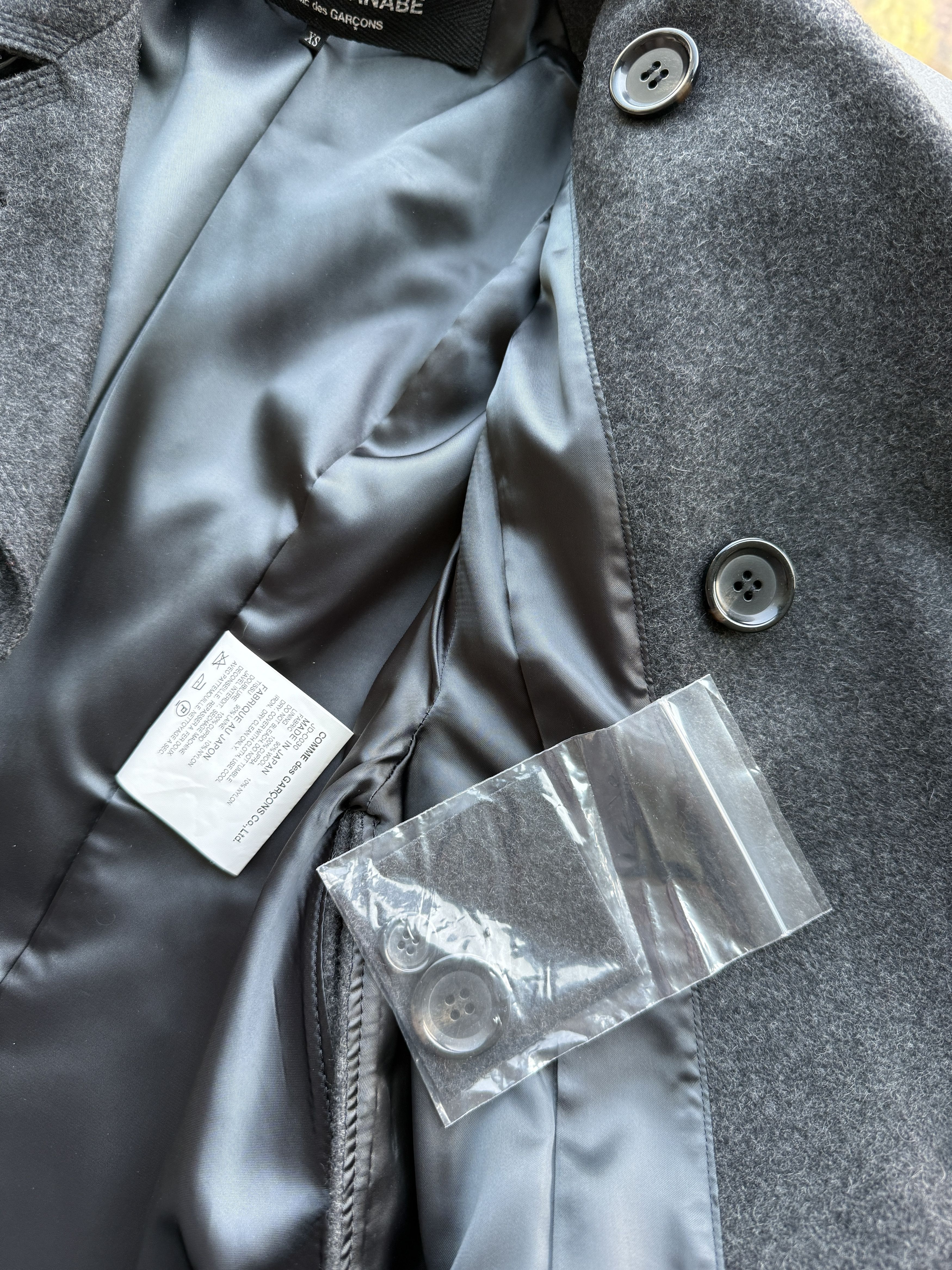 Junya Watanabe Junya Watanabe Comme des Garcons Charcoal Grey Cape Poncho Size XS / US 0-2 / IT 36-38 - 18 Thumbnail