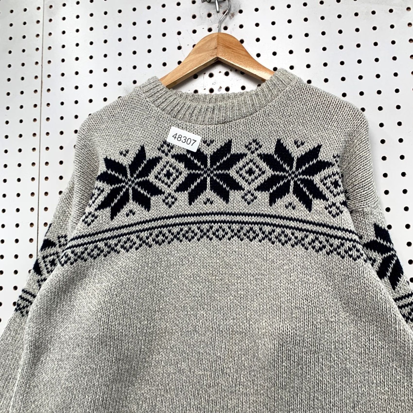 Croft & Barrow VINTAGE Croft & Barrow Sweater Mens Large Gray Snow Flake Cotton Knit USA Size US L / EU 52-54 / 3 - 5 Thumbnail