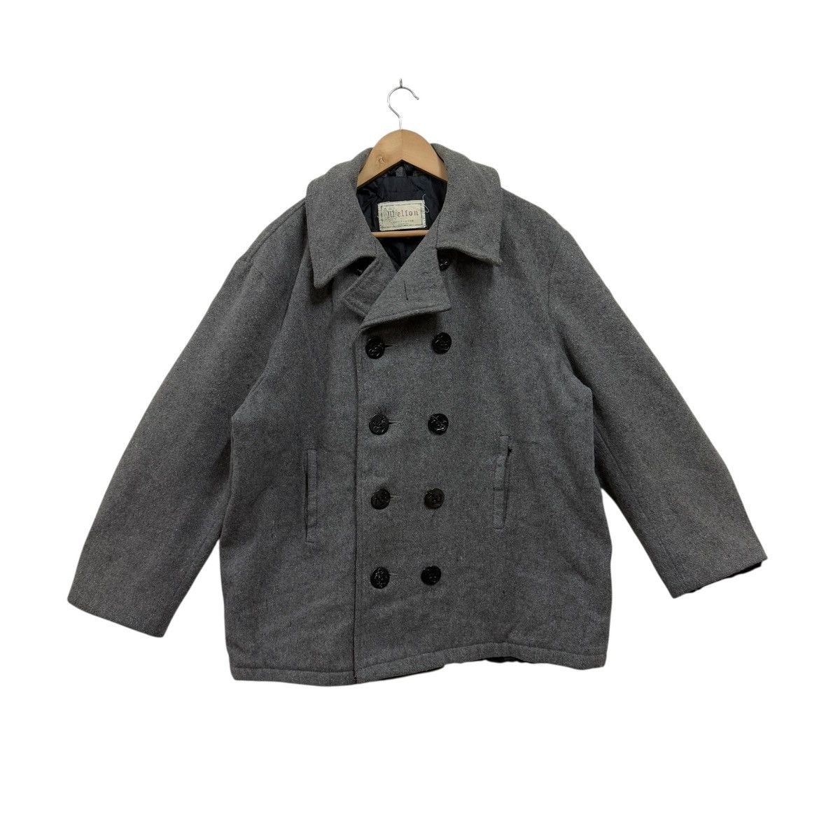 Vintage Vintage Melton Wool Peacoat Jacket Size US XL / EU 56 / 4 - 1 Thumbnail