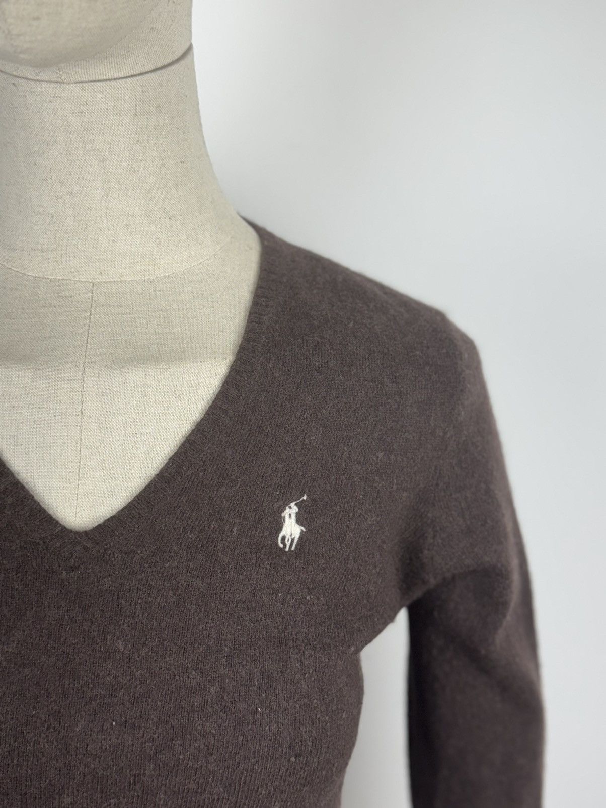 Polo Ralph Lauren × Vintage Women’s Vintage Ralph Lauren Sport Merino Wool V-Neck Size L Size L / US 10 / IT 46 - 2 Thumbnail