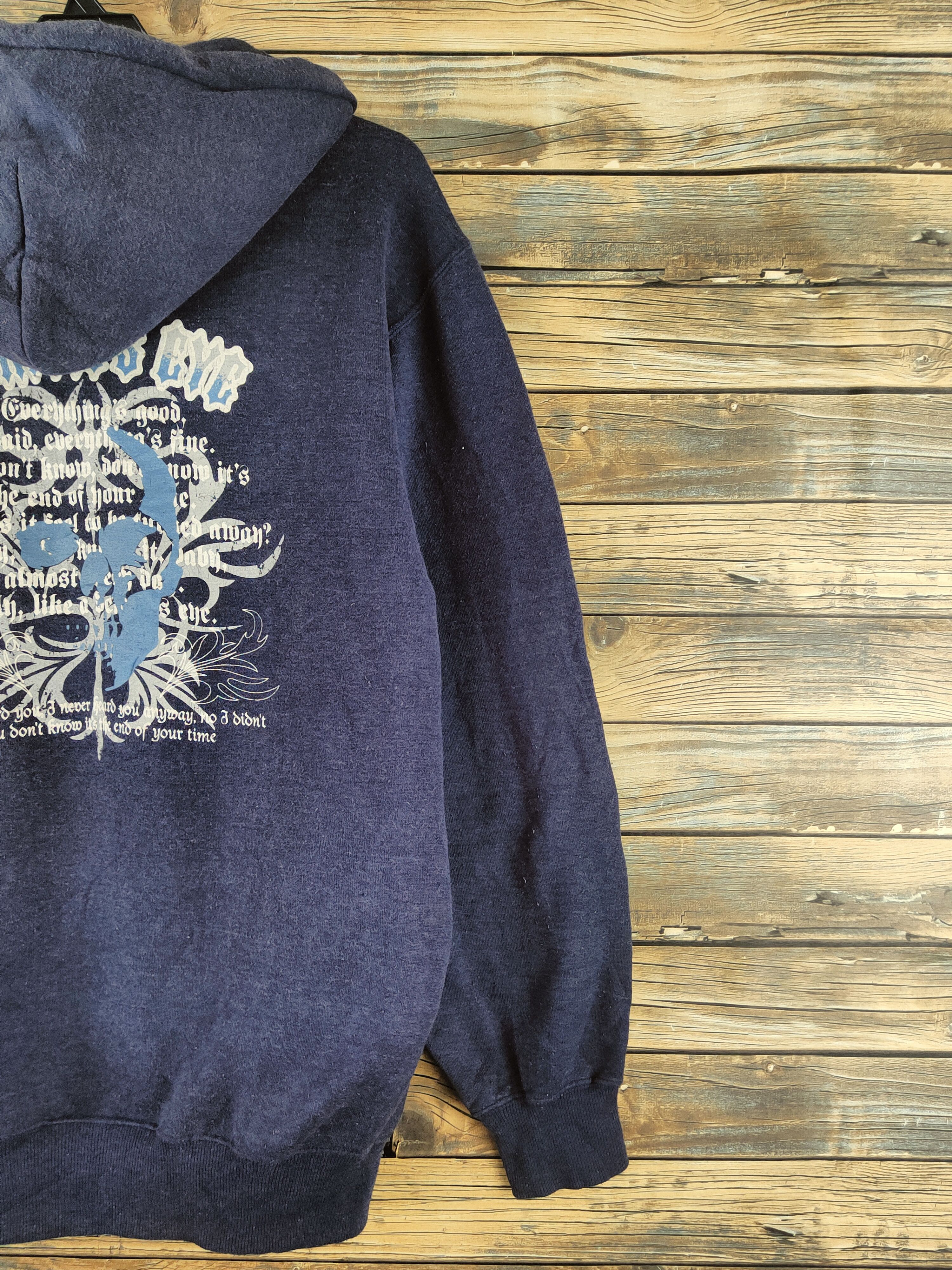 Japanese Brand Vintage Faded by Barcedos Navy Hoodie Sweatshirts Size US L / EU 52-54 / 3 - 11 Thumbnail