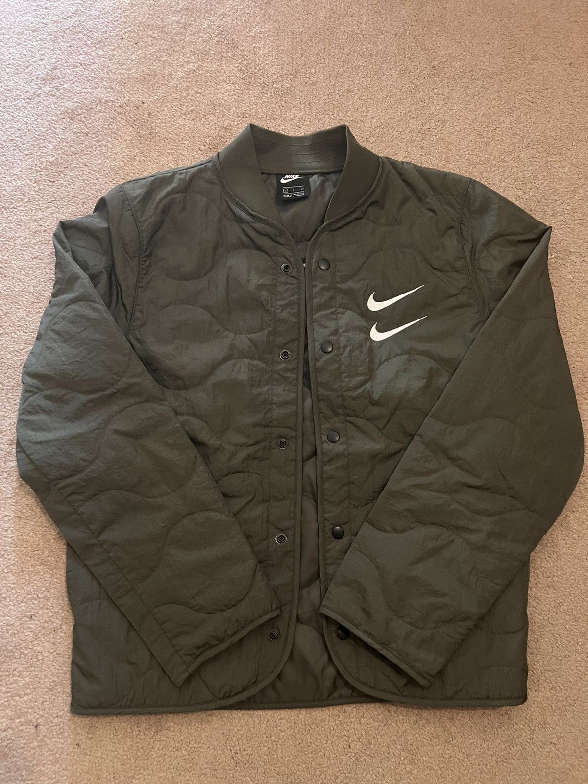 Nike × Vintage Nike Sportwear Swoosh Men’s Quilted Jacket Size US S / EU 44-46 / 1 - 3 Thumbnail