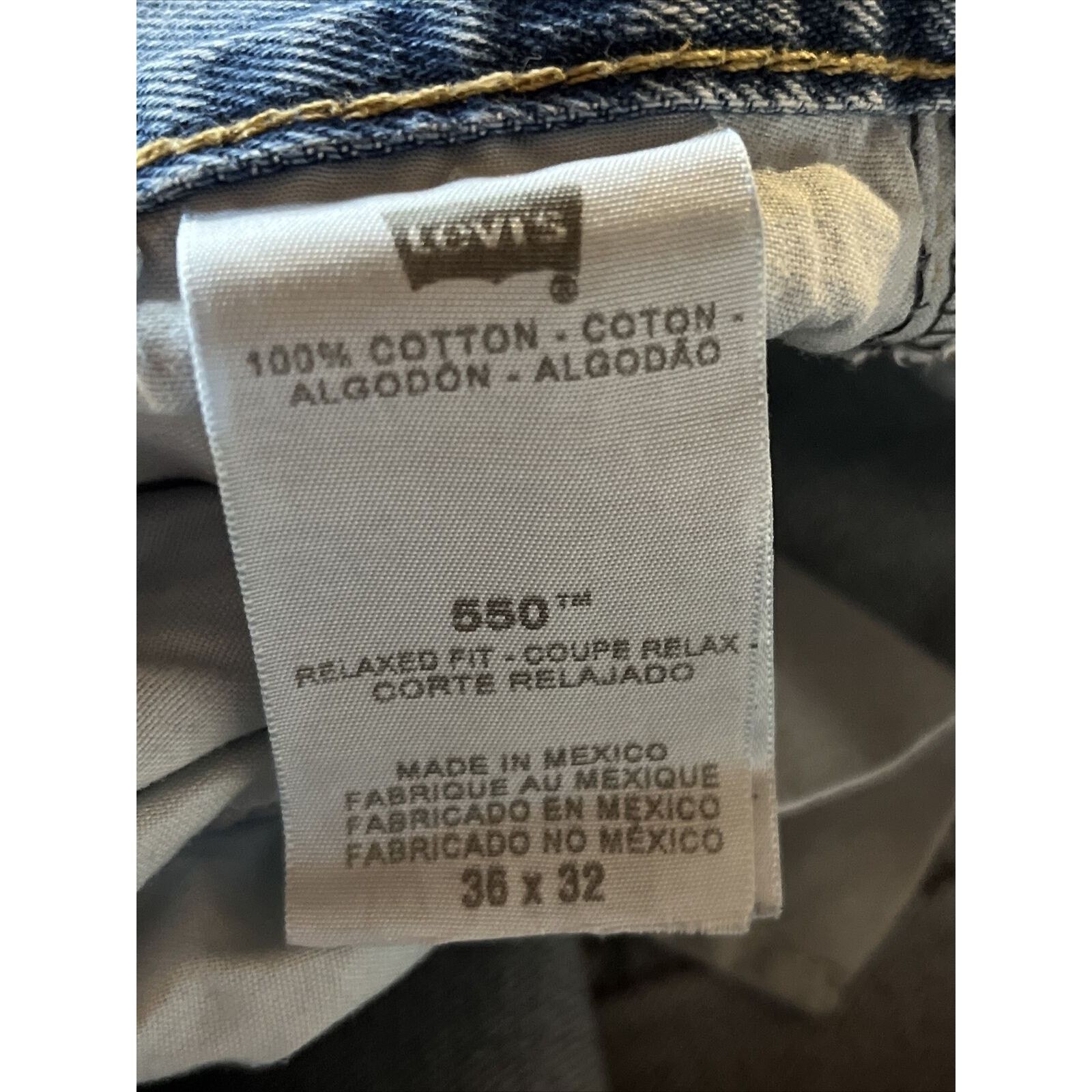 Levi's Levi Strauss 550 Mens 36x32 relaxed Denim Jeans Blue Y2K EUC Size US 34 / EU 50 - 10 Thumbnail
