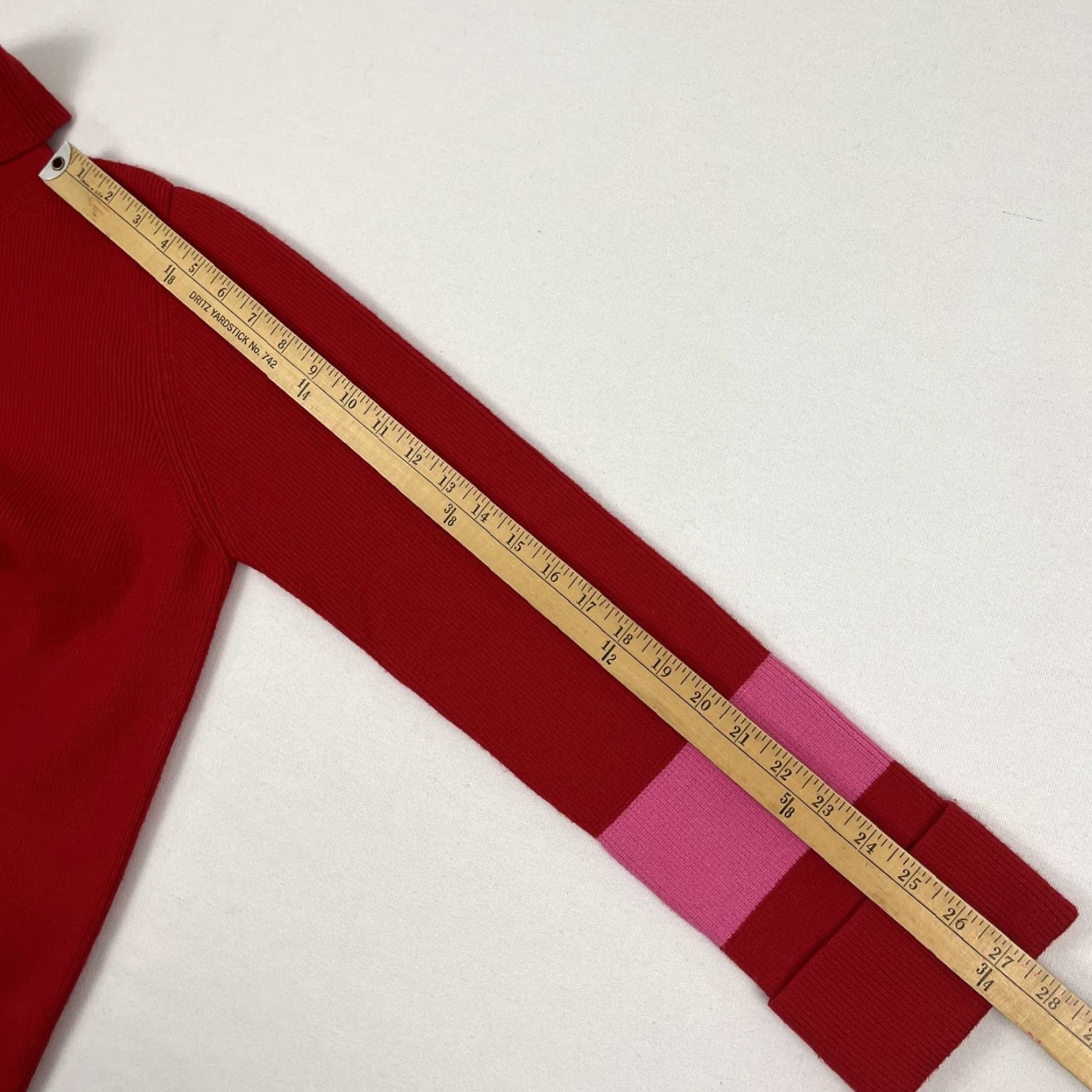 Vintage Hyacinth House Sweater Women Large Red Pink Turtleneck Remi Cocquette Size L / US 10 / IT 46 - 7 Thumbnail