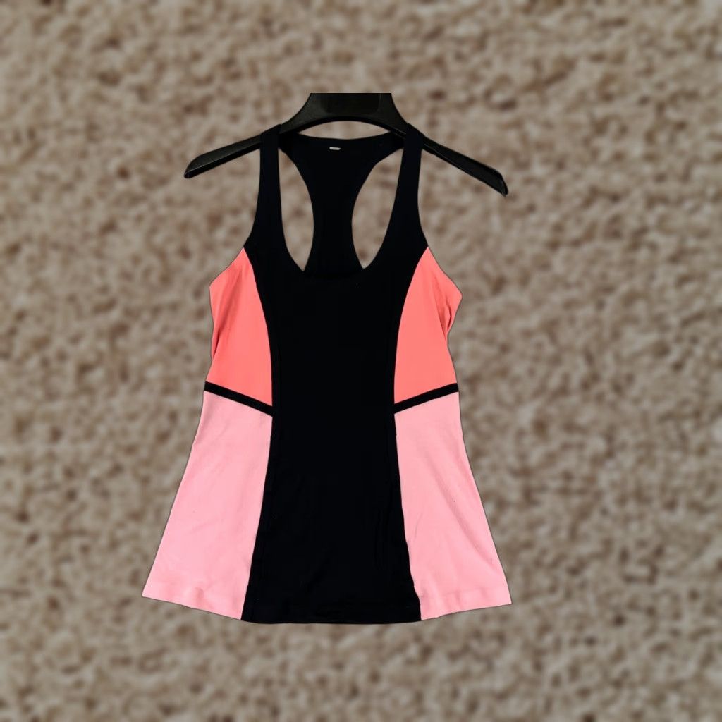 Lululemon Lululemon Shirt Women 2 Black Coral Cool Racerback Tank Top Surf Bonded Size XS / US 0-2 / IT 36-38 - 1 Thumbnail