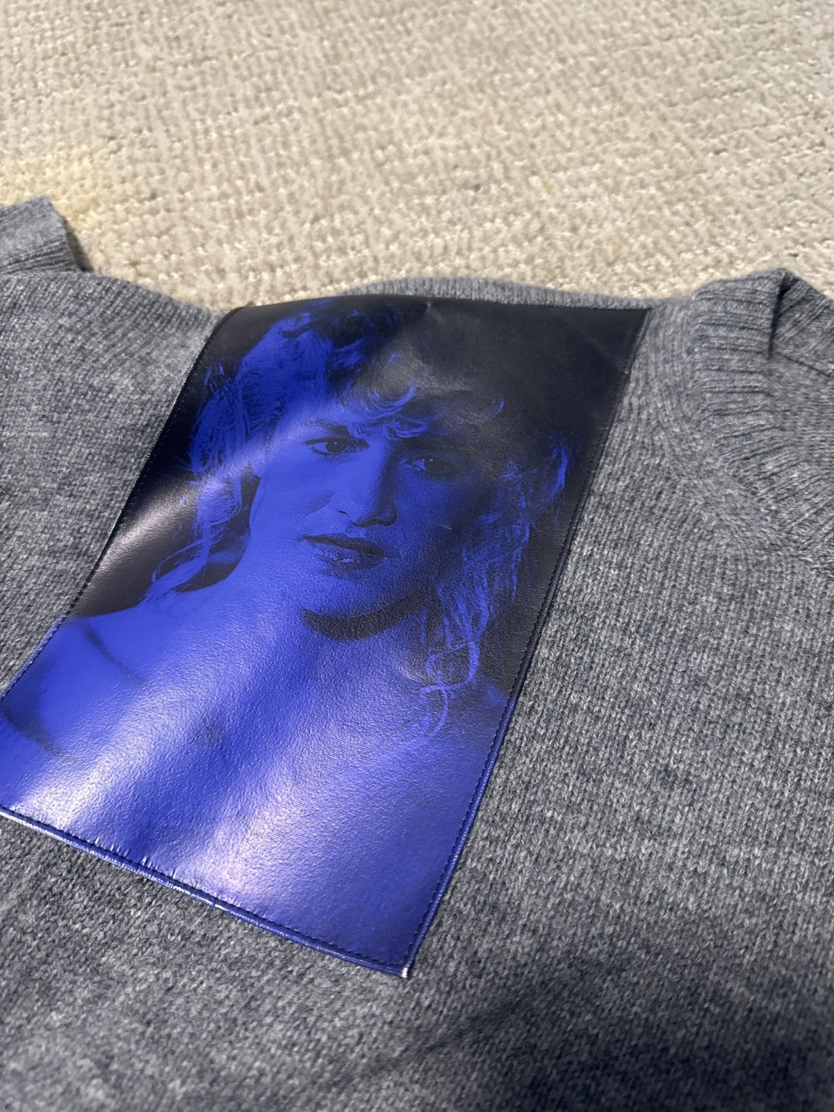 Raf Simons Raf Simons Grey Knit Patches Sweater Size US M / EU 48-50 / 2 - 3 Thumbnail