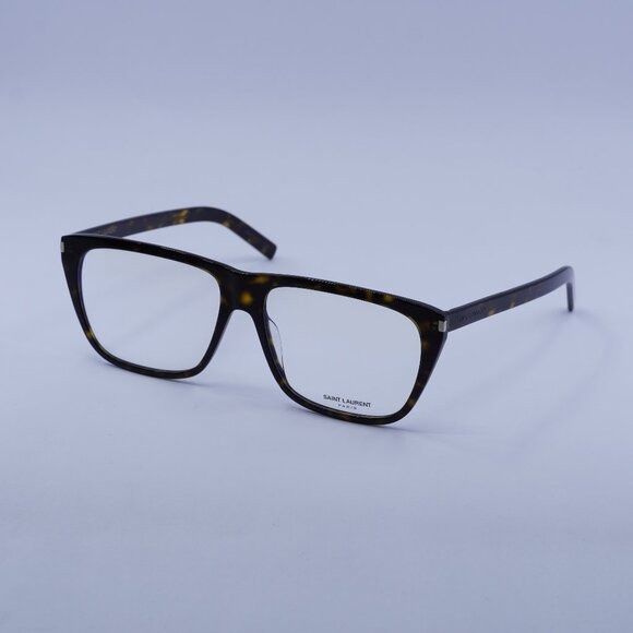 Saint Laurent Paris Saint Laurent SL434SLIM 002 Eyeglasses Dark Havana 57mm Size ONE SIZE - 1 Thumbnail
