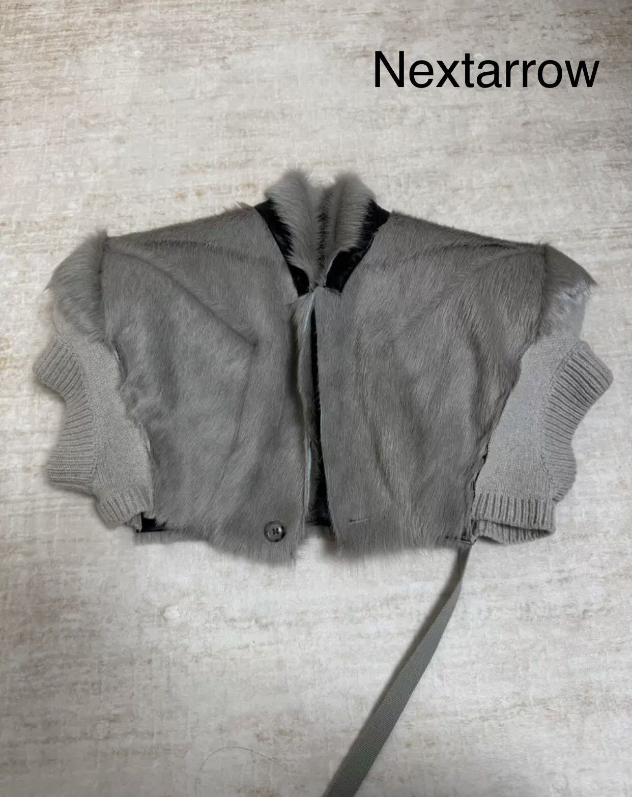 Rick owens22FW cow wool shoulder pad jacket 2412-Nextarrow