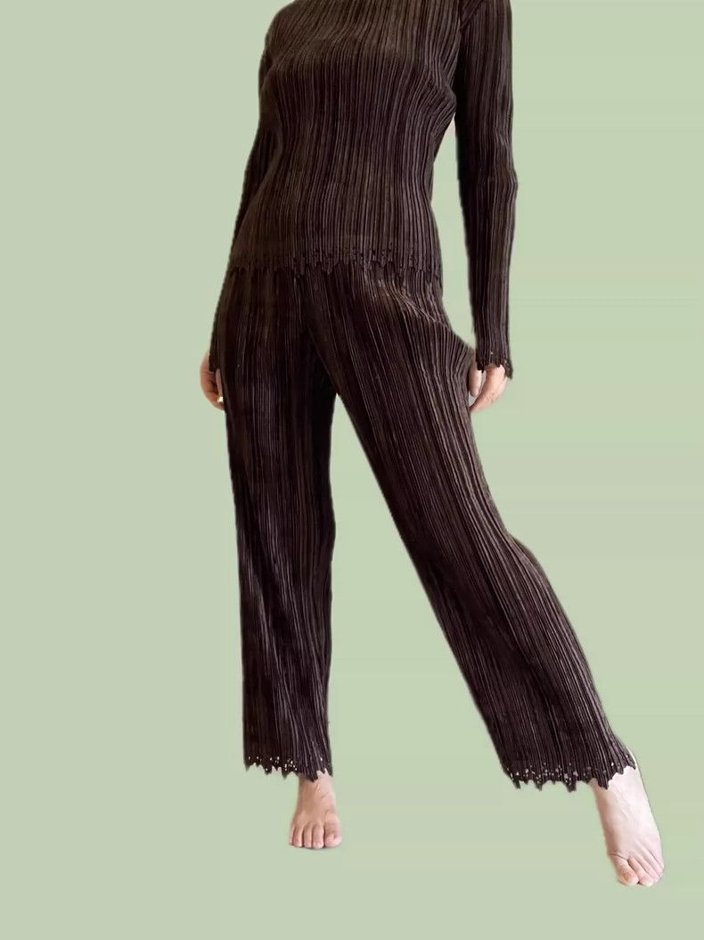 Issey Miyake Issey Miyake size:2 Coffee-colored main line velvet lace c Size M / US 6-8 / IT 42-44 - 2 Thumbnail