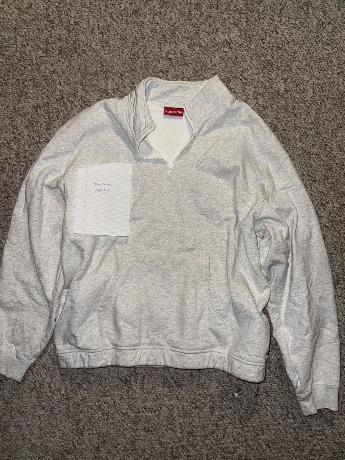 Supreme Supreme Cross Half Zip Sweatshirt Size US L / EU 52-54 / 3 - 1 Thumbnail