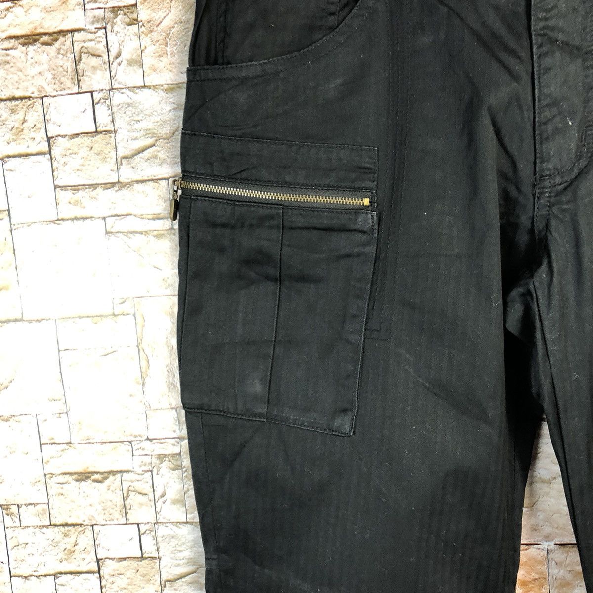 Japanese Brand Klein Plus Black Cargo Multipocket Pants #A732 Size US 31 - 9 Thumbnail