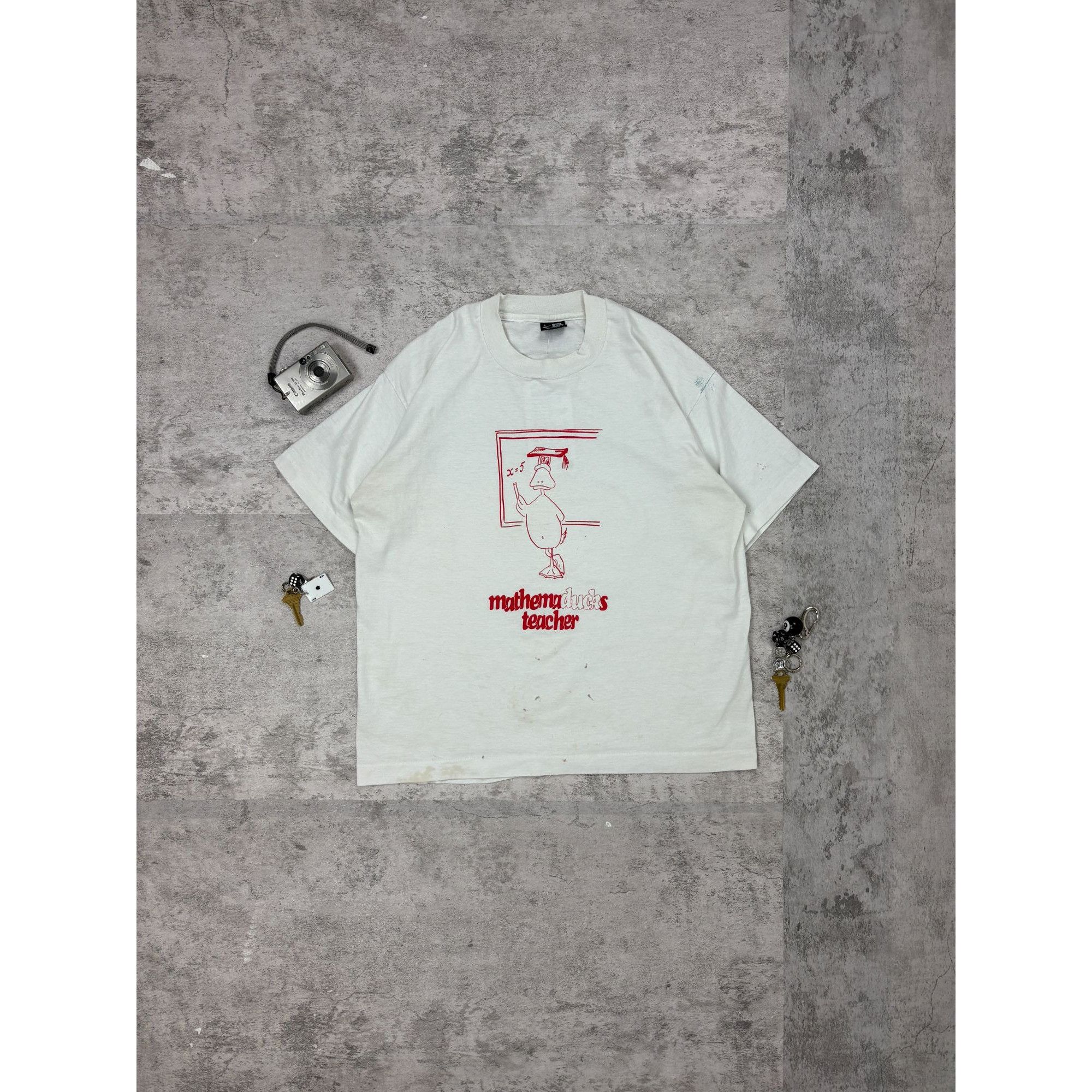 Other Vintage 90s Mathemaducks Teacher Single Stich T Size US L / EU 52-54 / 3 - 1 Thumbnail