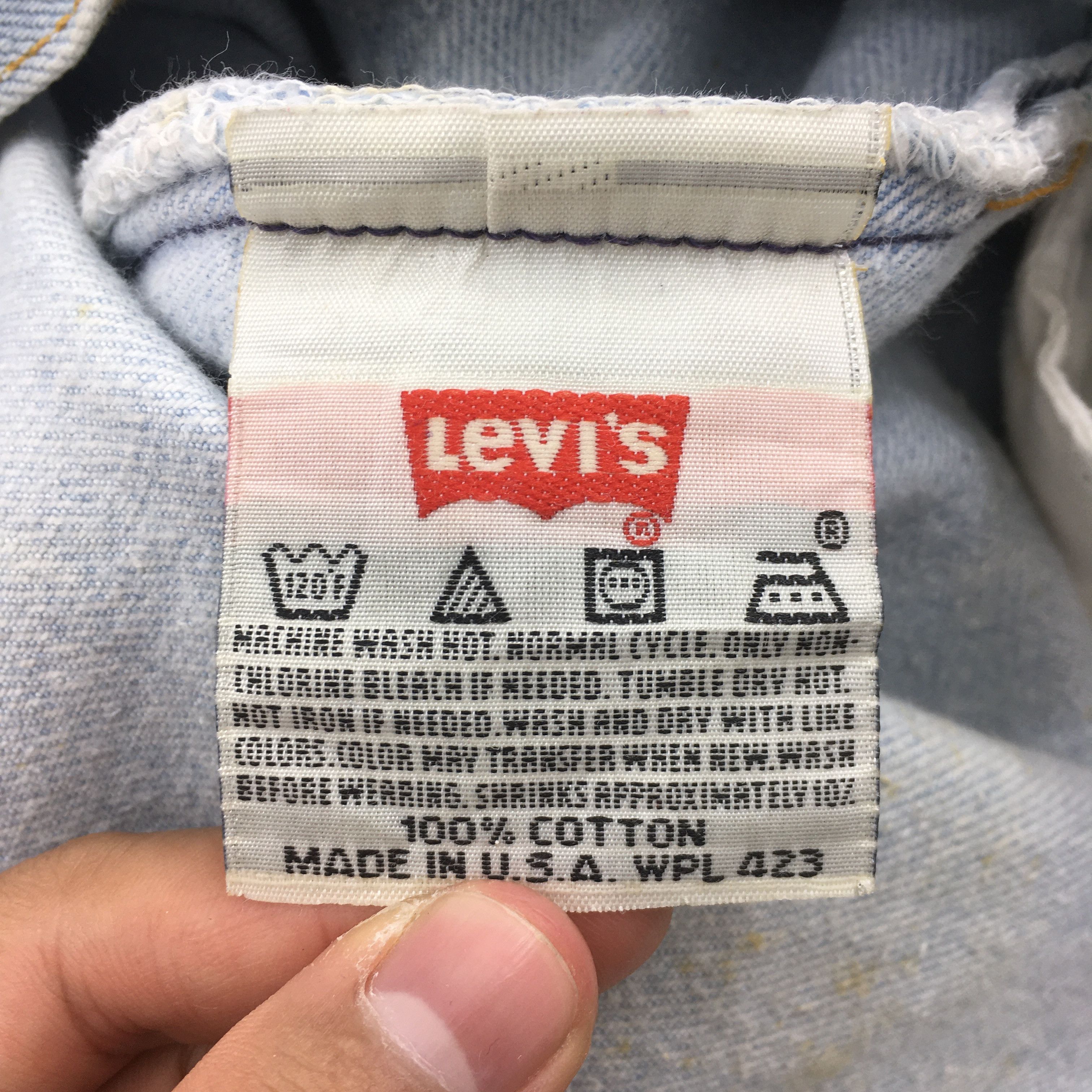 Levi's Size 38x35.5 Vintage 90s Levi's 501 Faded Blue Jeans Size US 30 / EU 46 - 13 Thumbnail