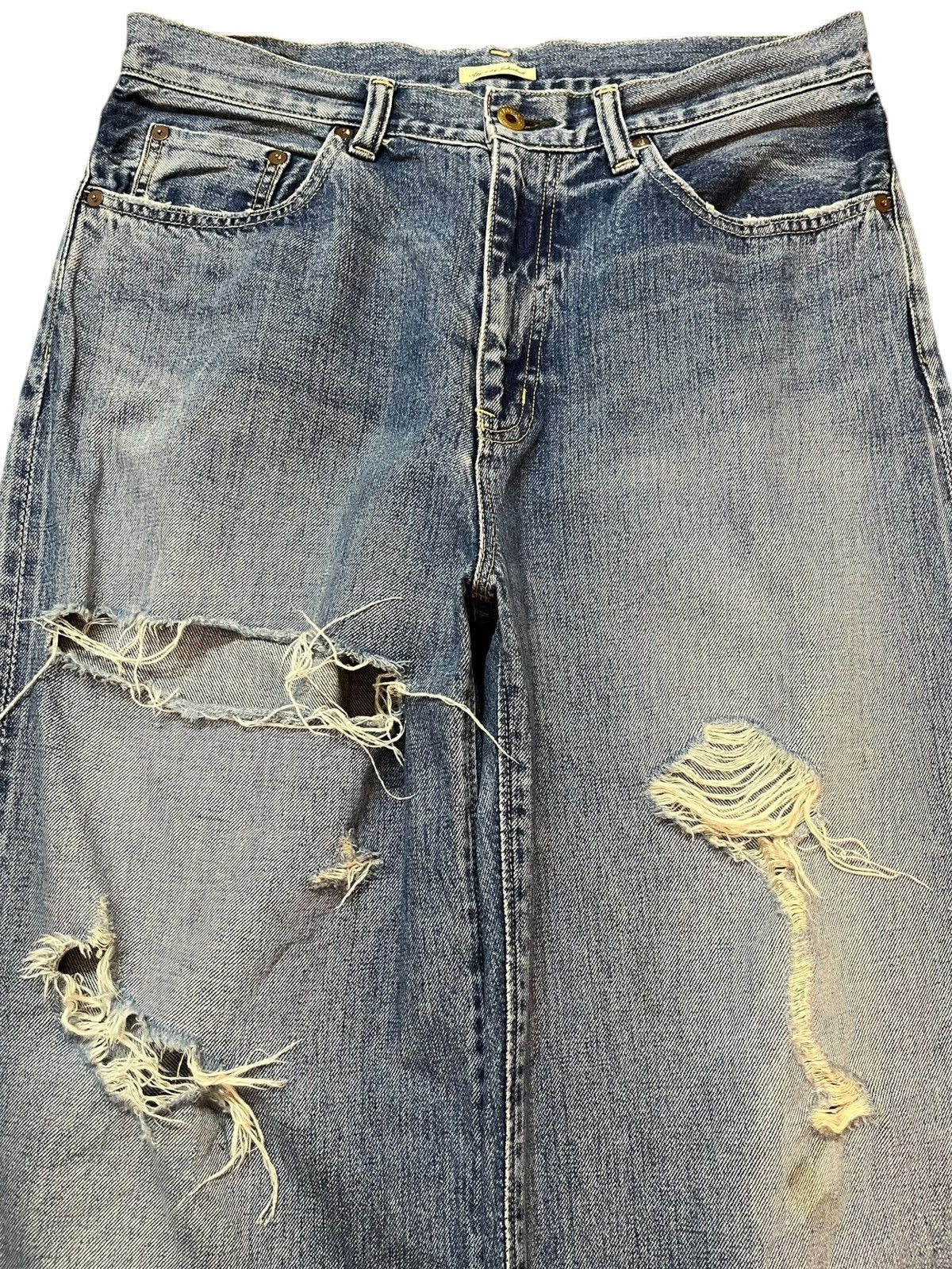 Johnbull Vintage Attick By JohnBull Baggy Wide Leg Selvedge Denim Size US 32 / EU 48 - 2 Thumbnail