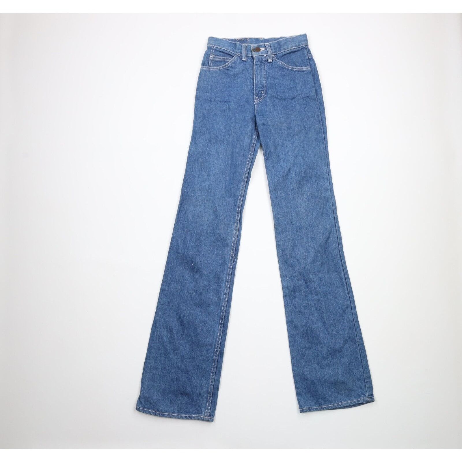 Vintage Vintage 70s Streetwear Distressed Flared Bell Bottoms Jeans Size 26" / US 2 / IT 38 - 1 Thumbnail