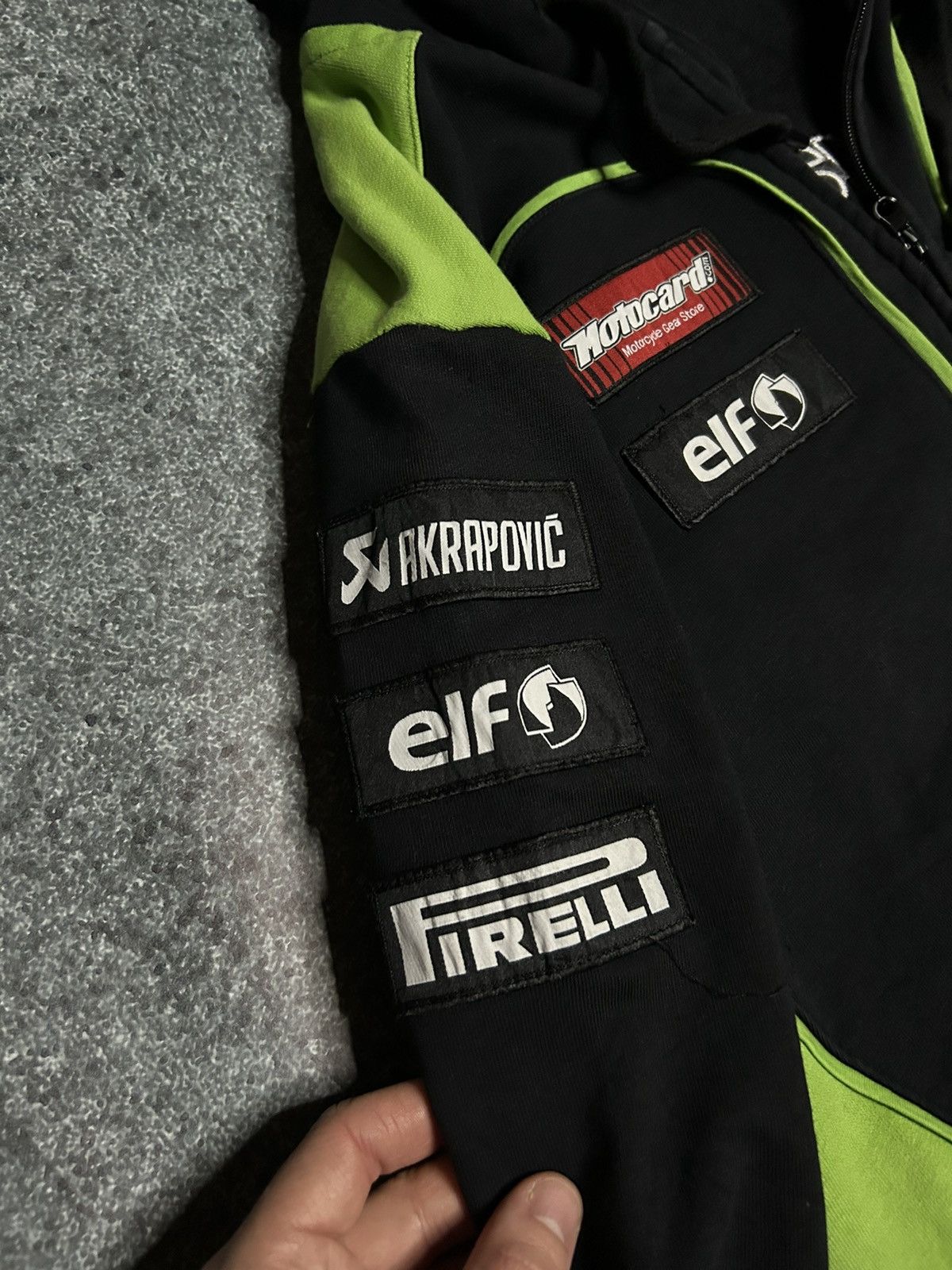 Vintage MOTO ZIP HOODIE KAWASAKI Size US L / EU 52-54 / 3 - 5 Thumbnail