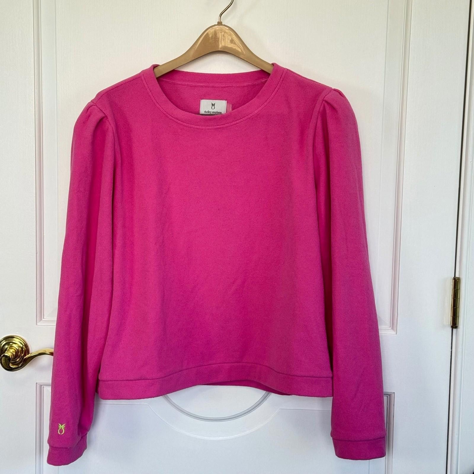 Other Dudley Stephens Pink Fleece Puff Sleeve Sweatshirt XXL Size XXL / US 16-18 / IT 52-54 - 1 Thumbnail